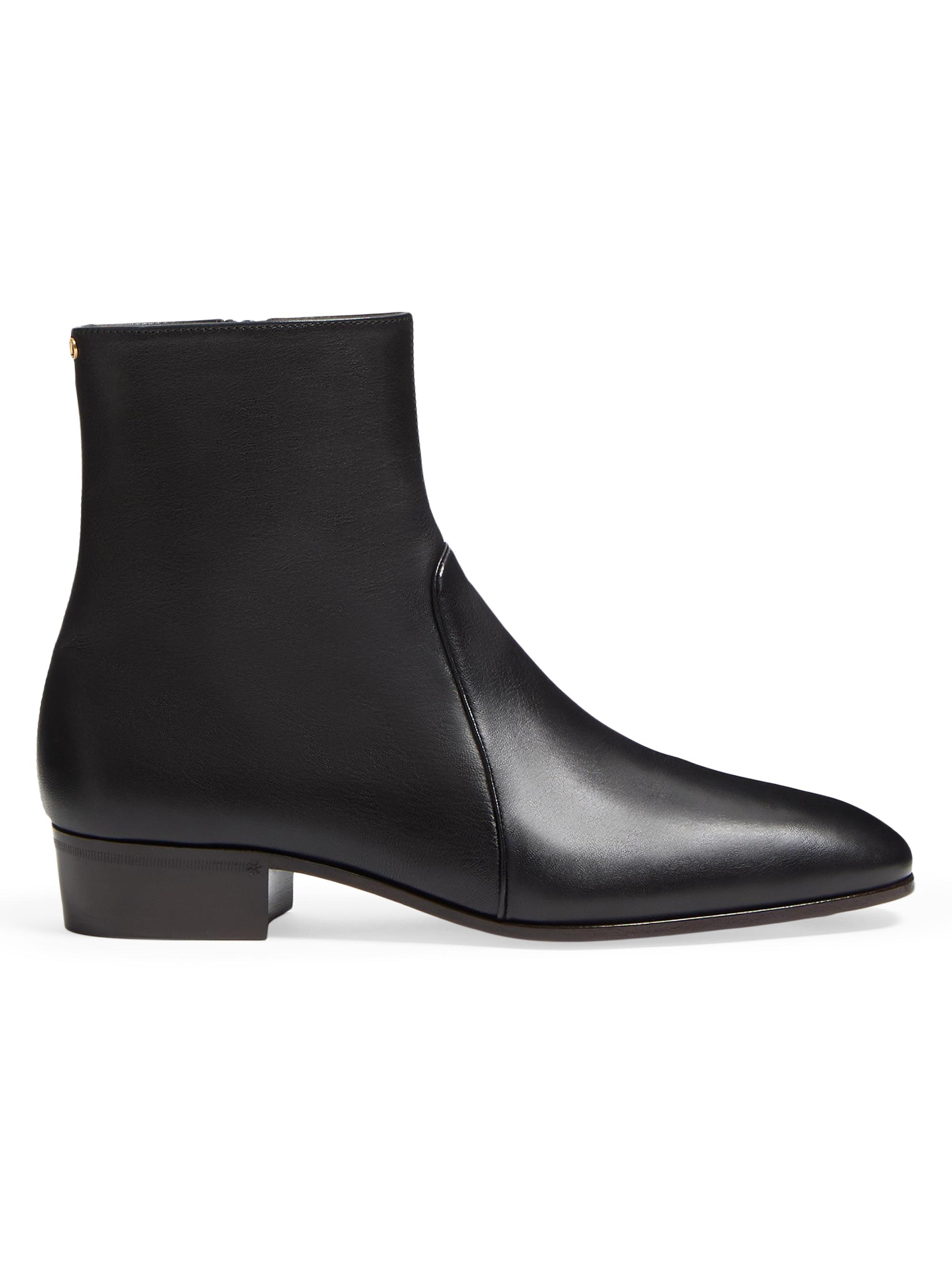 Valentino Garavani Men's Pat Ankle Boots in Kidskin - Black