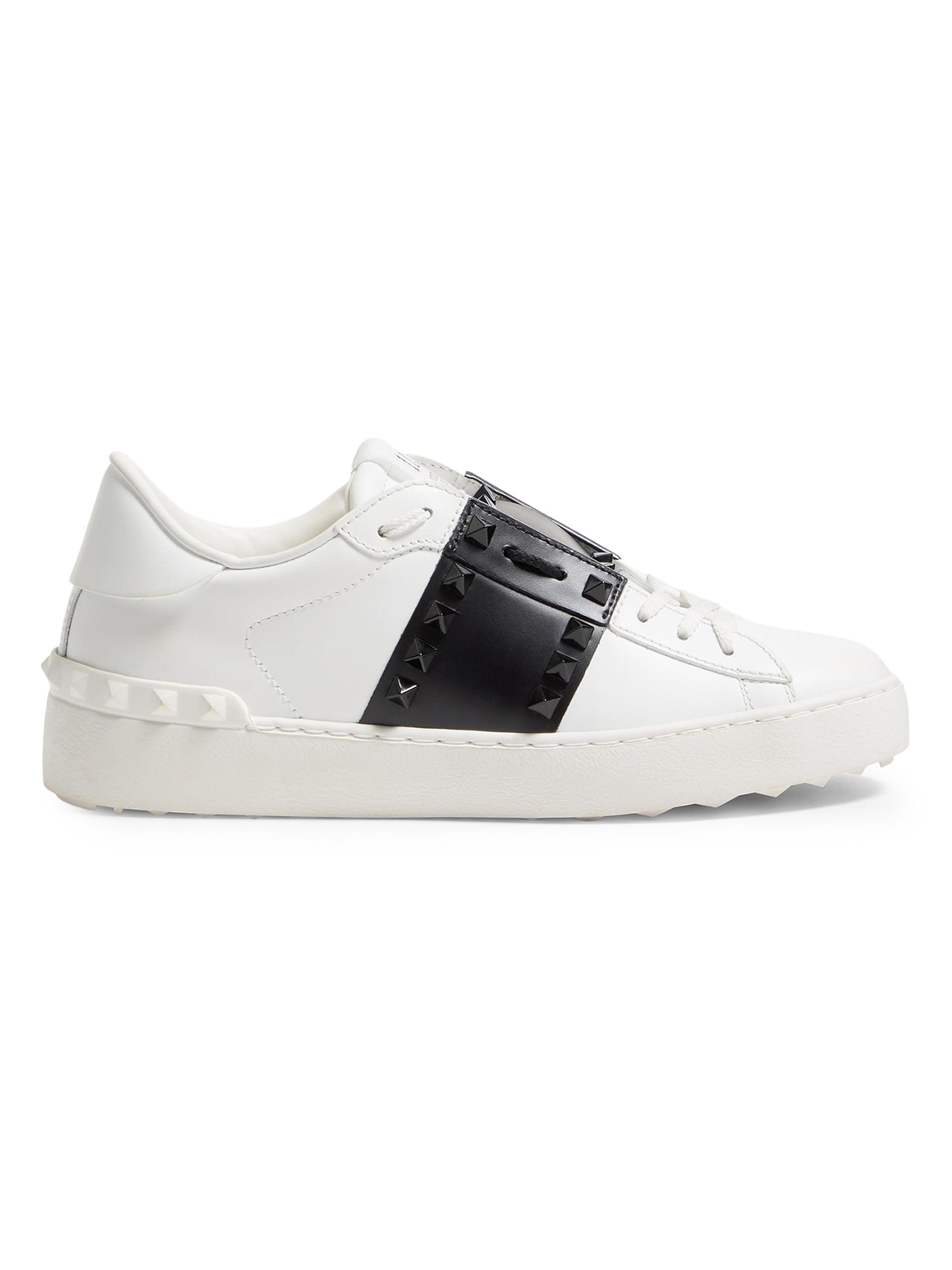 Valentino Garavani Open Disco Wedge Sneakers in Calfskin With