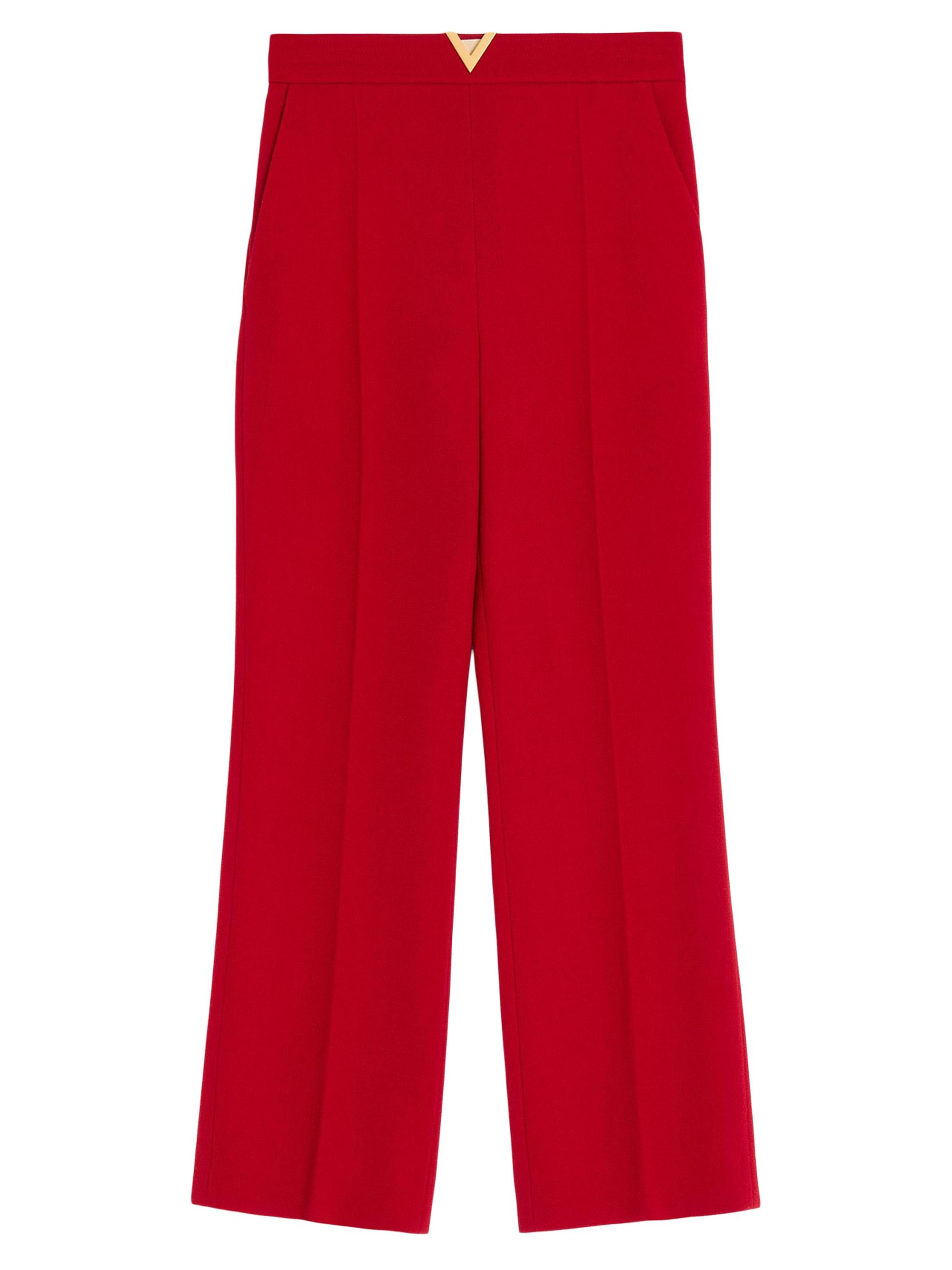 Valentino Garavani Women's Wool Crepe Pants - Red