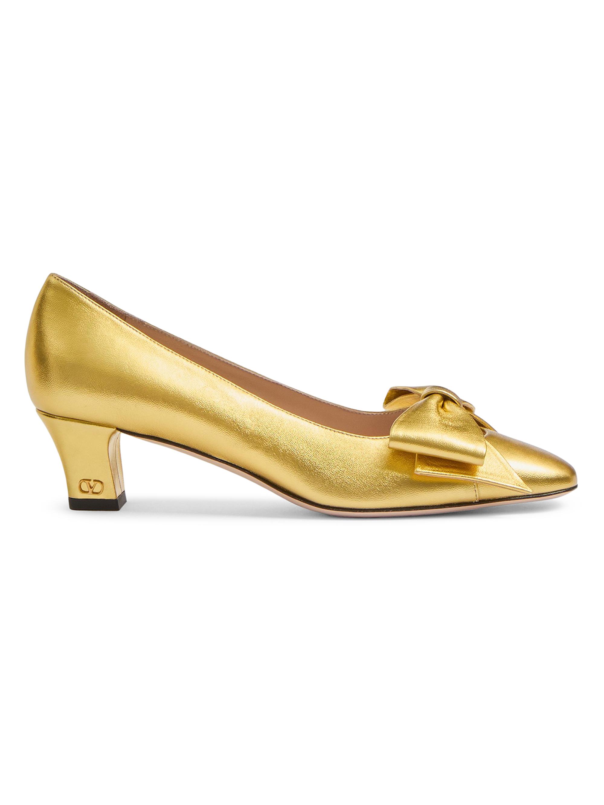 Valentino Garavani Bowow Laminated Nappa 45MM Slingback Pumps