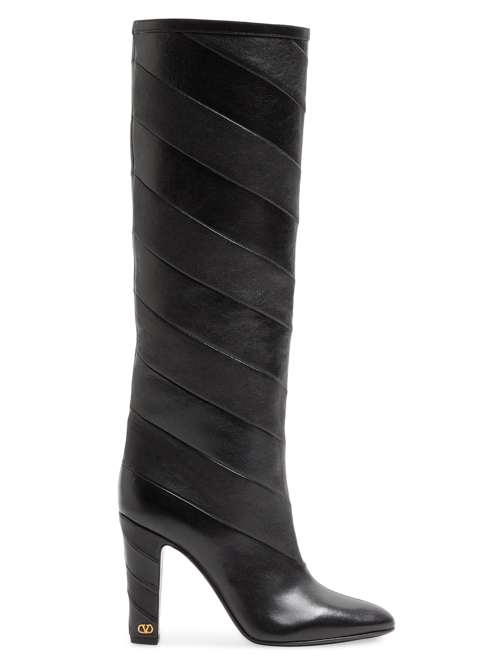 valentino ブーツ　パンプス Valentino Garavani Pattie 75MM Calfskin Boots | Saks Fifth Avenue