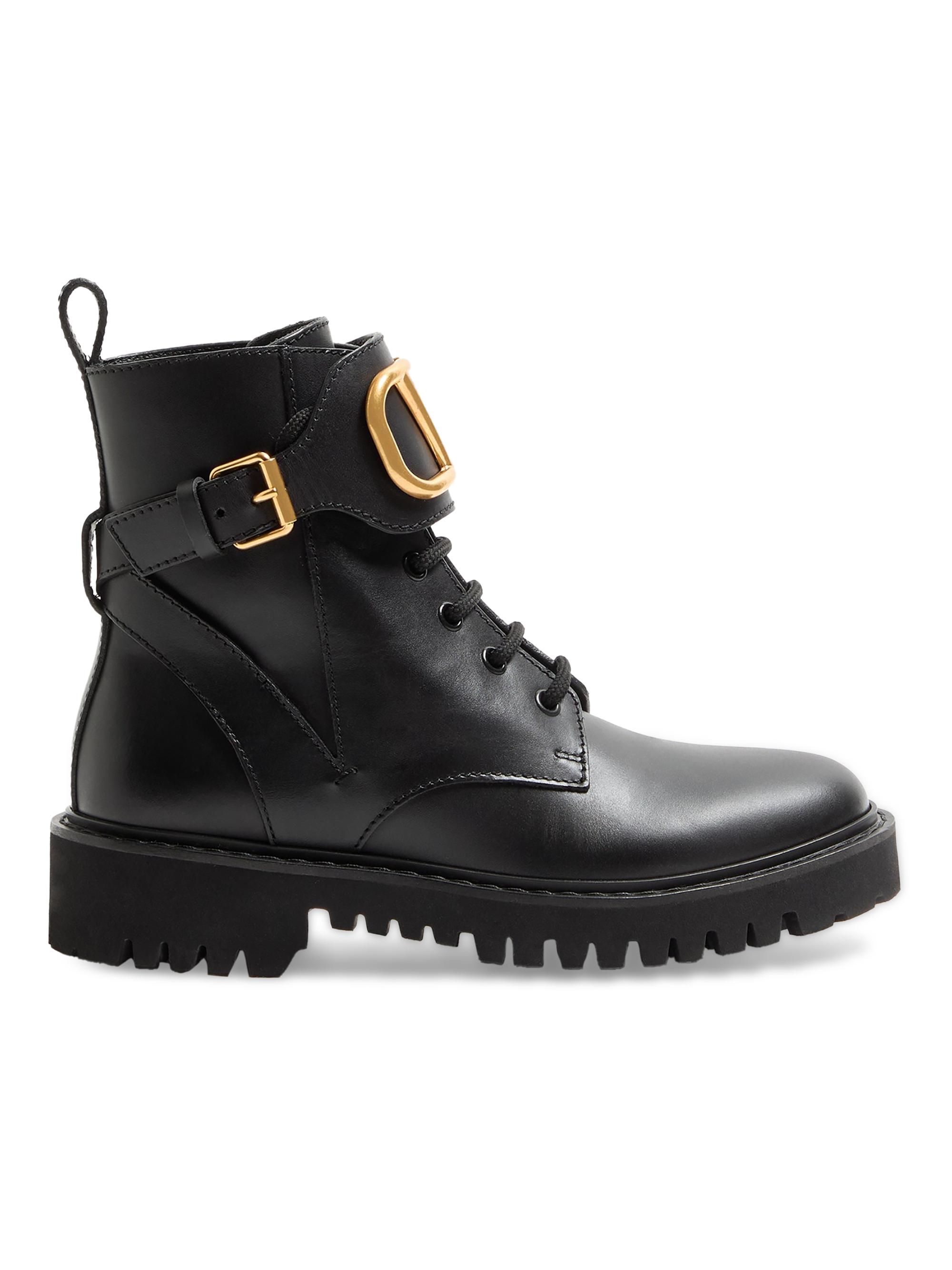 Valentino Garavani Vlogo Signature 35MM Calfskin Combat Boots