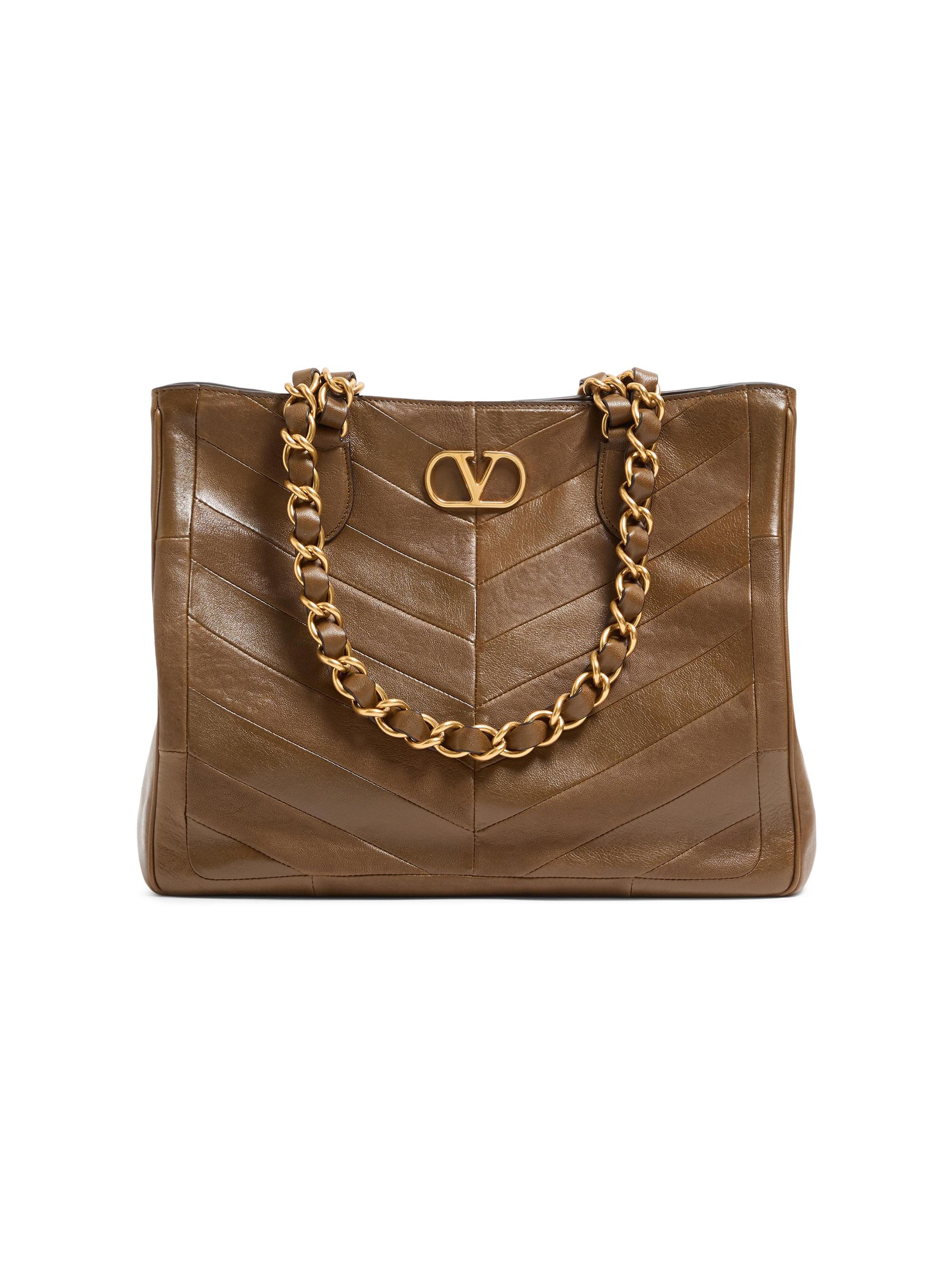 Valentino Garavani VLogo Side Shopping Bag in Nappa Calfskin