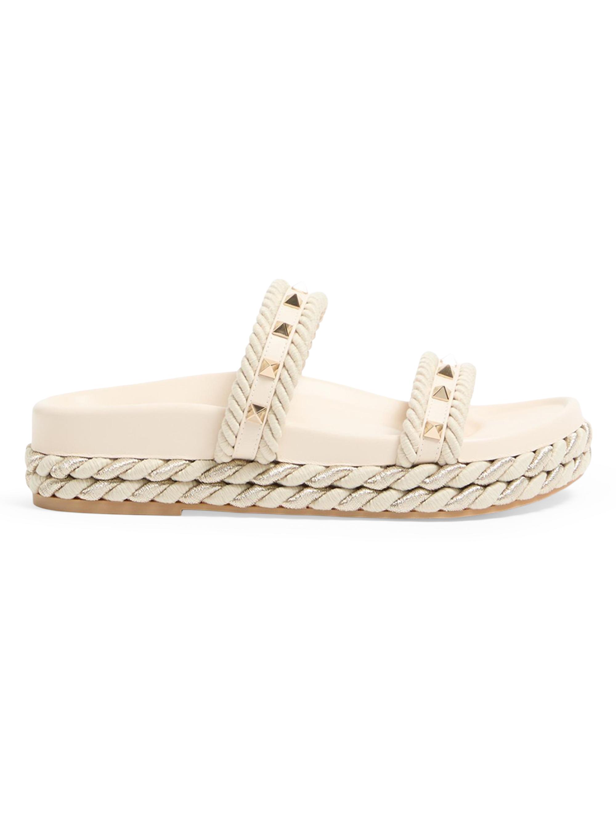 Valentino Garavani Rockstud 20MM Slide Sandals in Calfskin | Saks