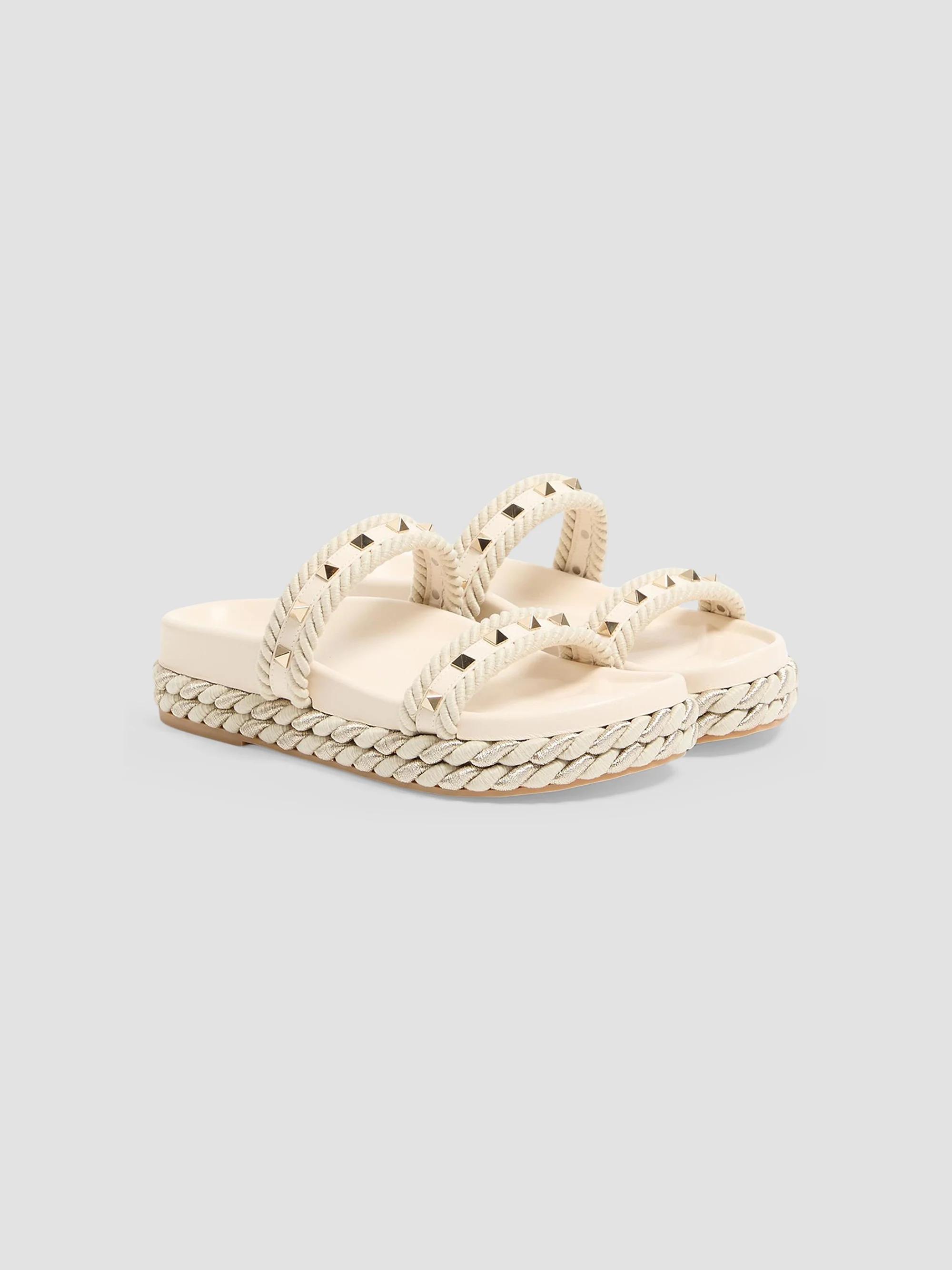 Valentino Garavani Rockstud 20MM Slide Sandals in Calfskin | Saks