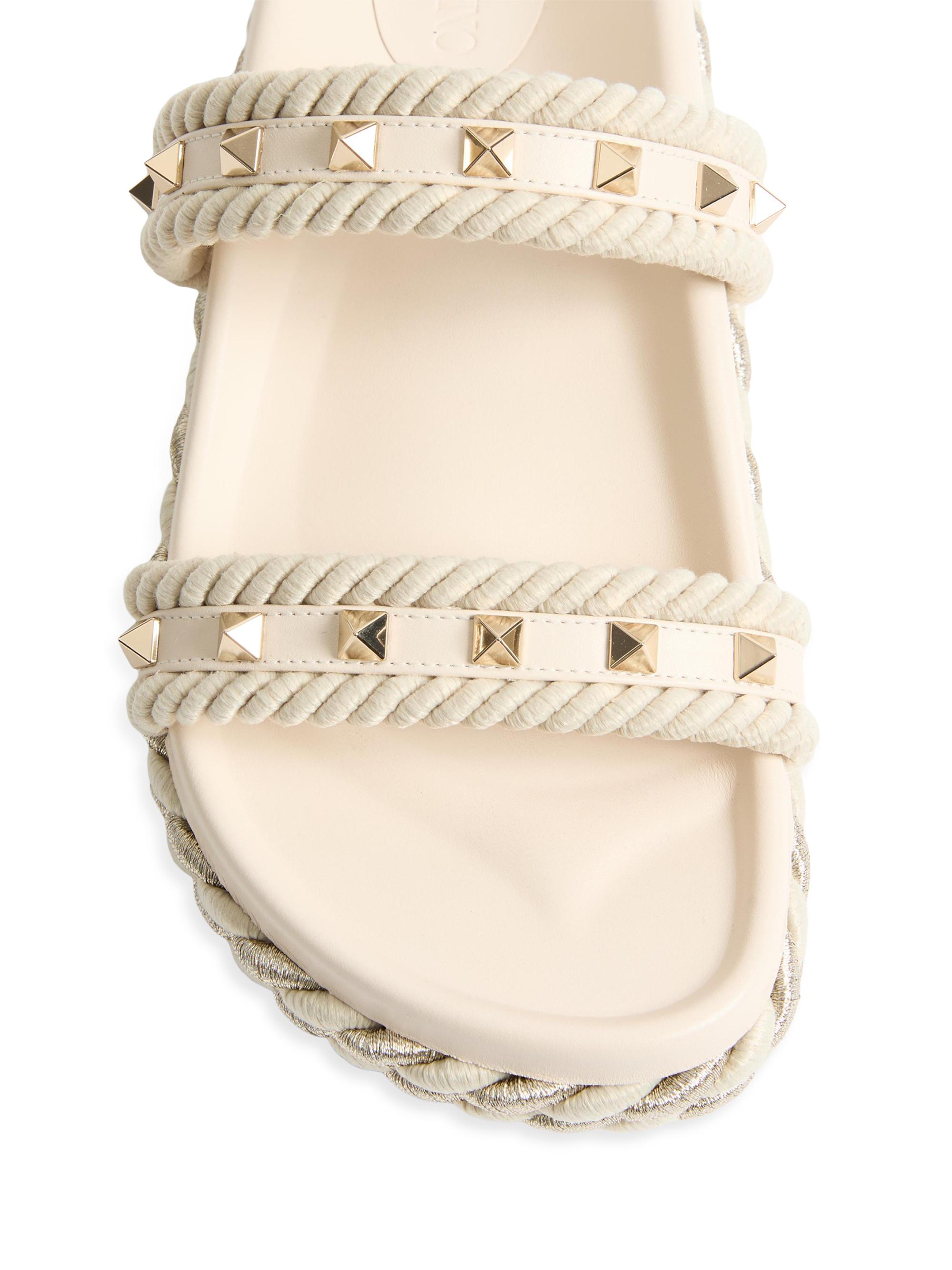 Valentino Garavani Rockstud 20MM Slide Sandals in Calfskin | Saks