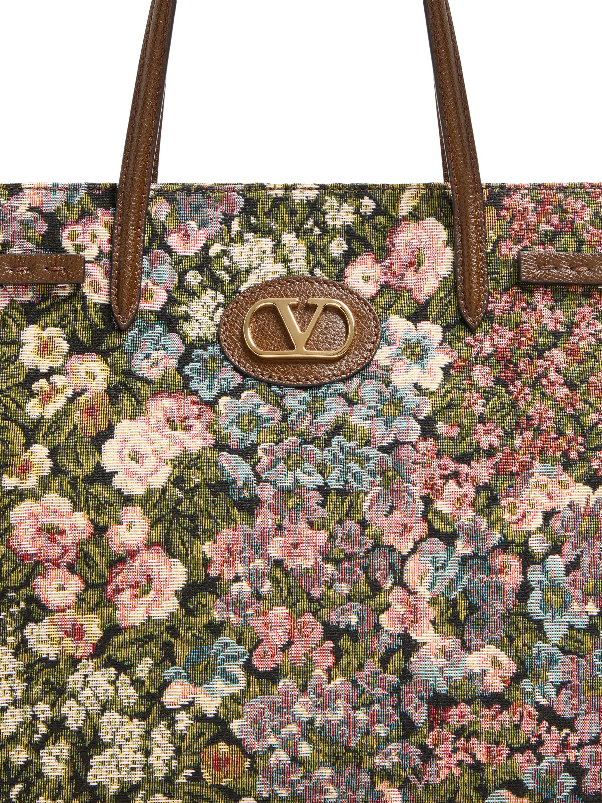 Valentino Garavani Antibes Medium Shopping Bag in Jacquard Fabric