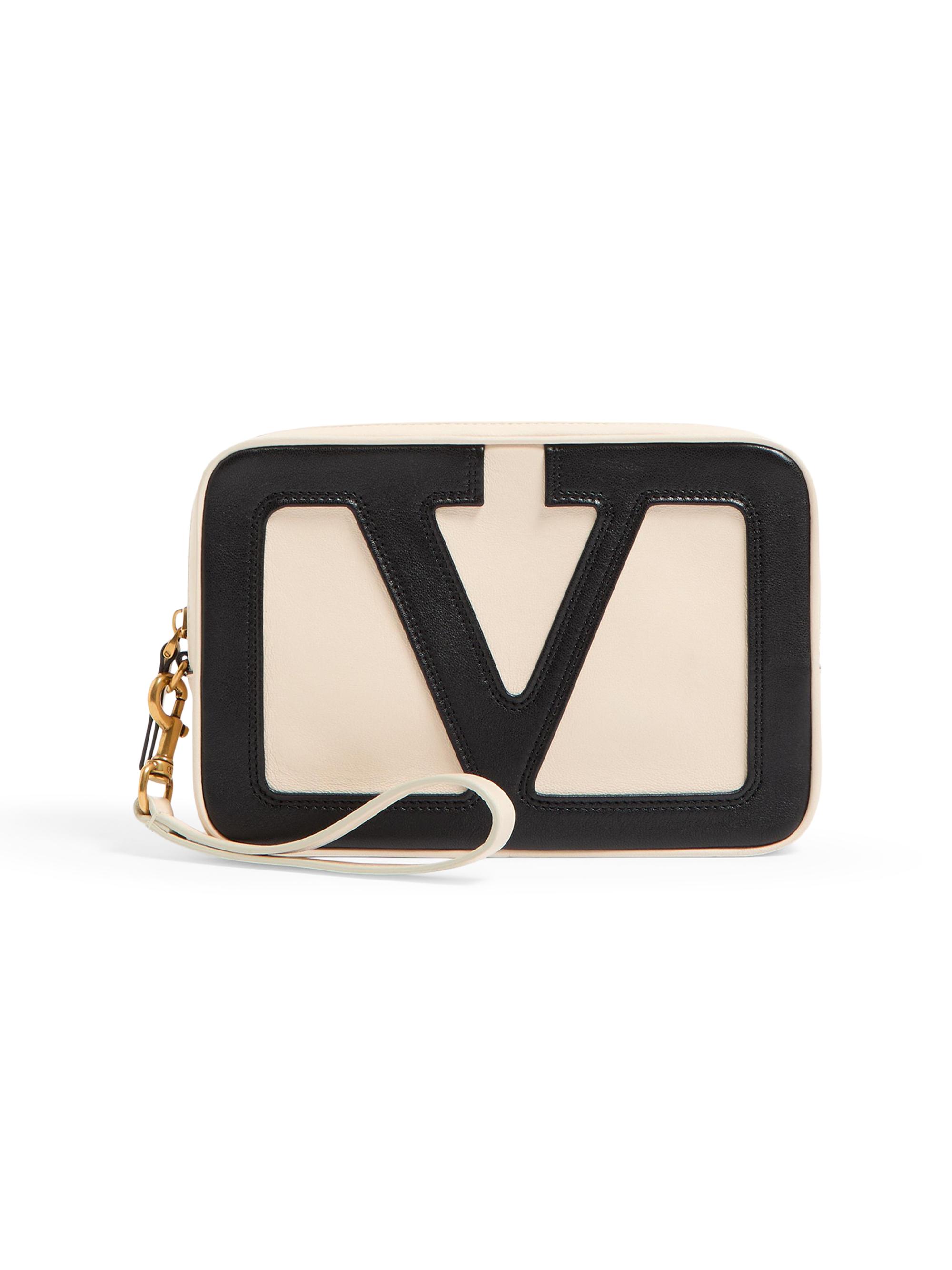 Valentino Garavani Men's Viva Superstar Nappa Leather Pouch - Butter Black