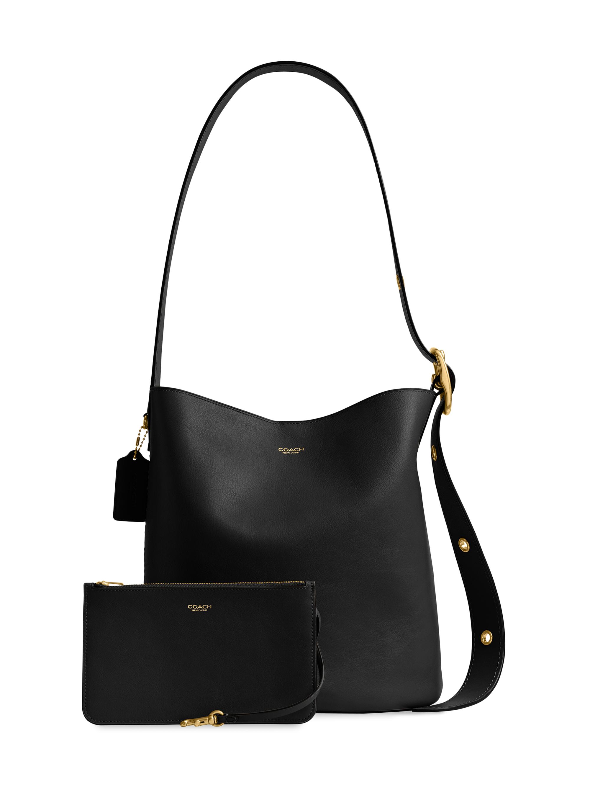 バッグ Coach Bleeker Soho Signature Bag Black COACH Bleecker Leather Bucket Bag | Saks Fifth Avenue