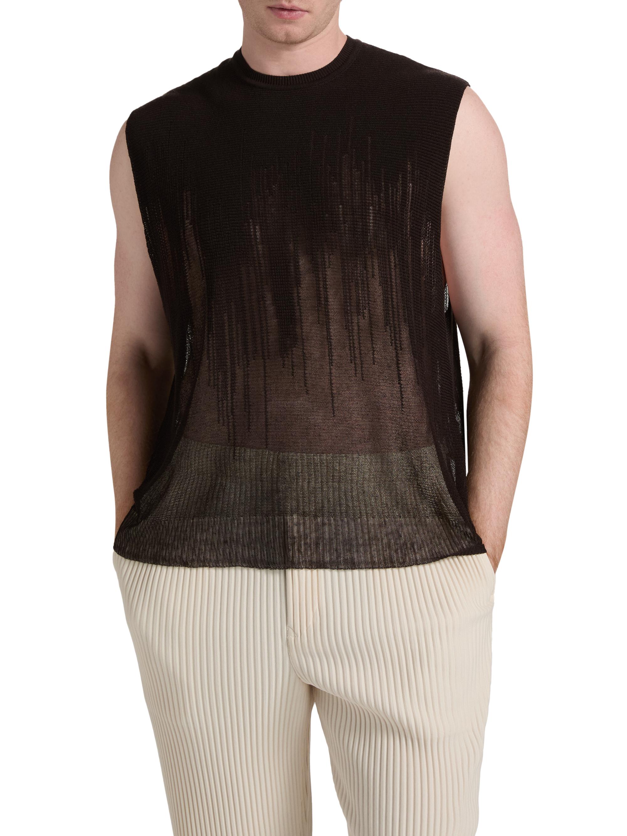 Homme Plissé Issey Miyake Brush Close-Up Knit Sweater Vest | Saks