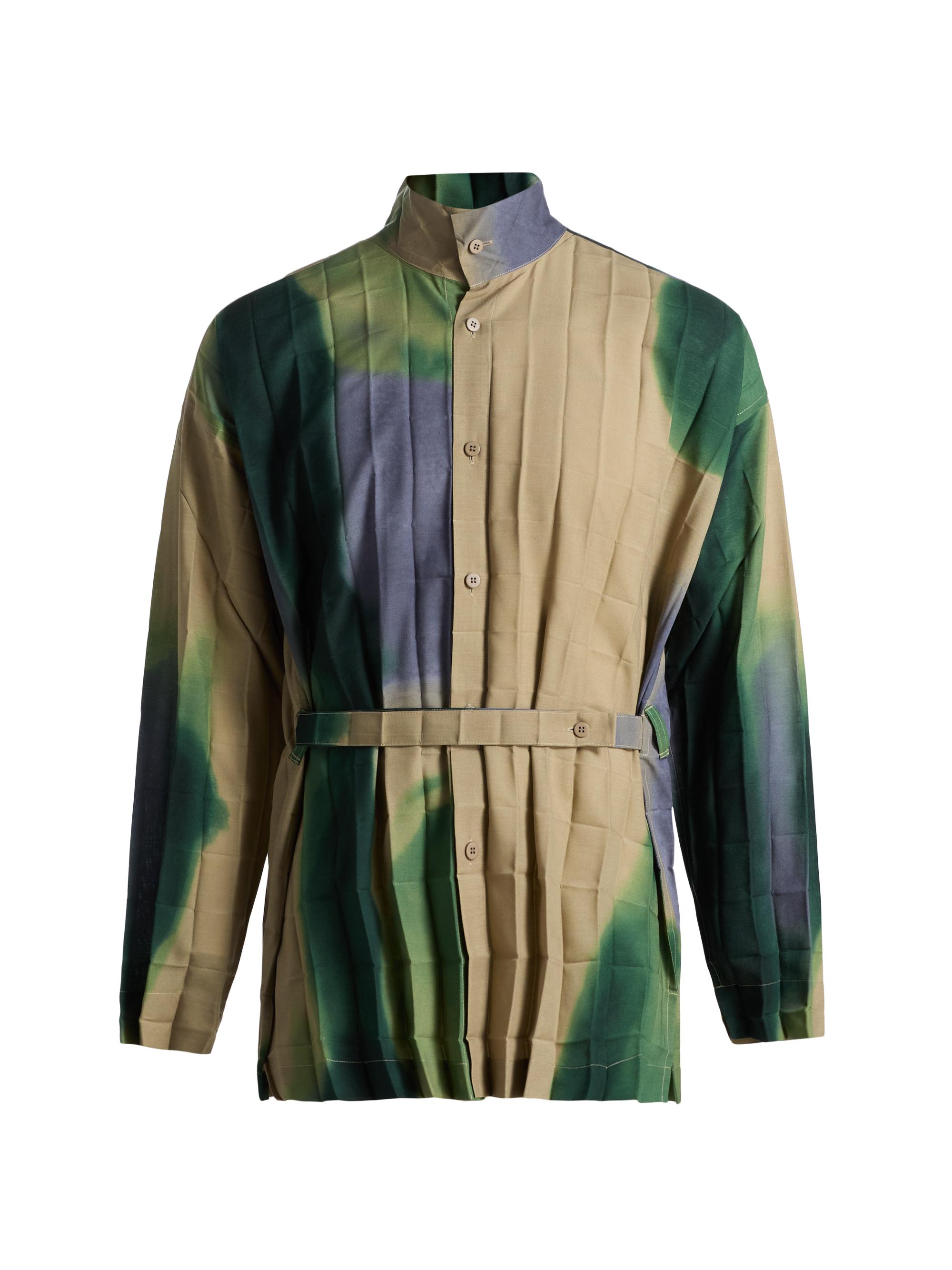Homme Plissé Issey Miyake Men's Dawn Edge Shirt - Gray