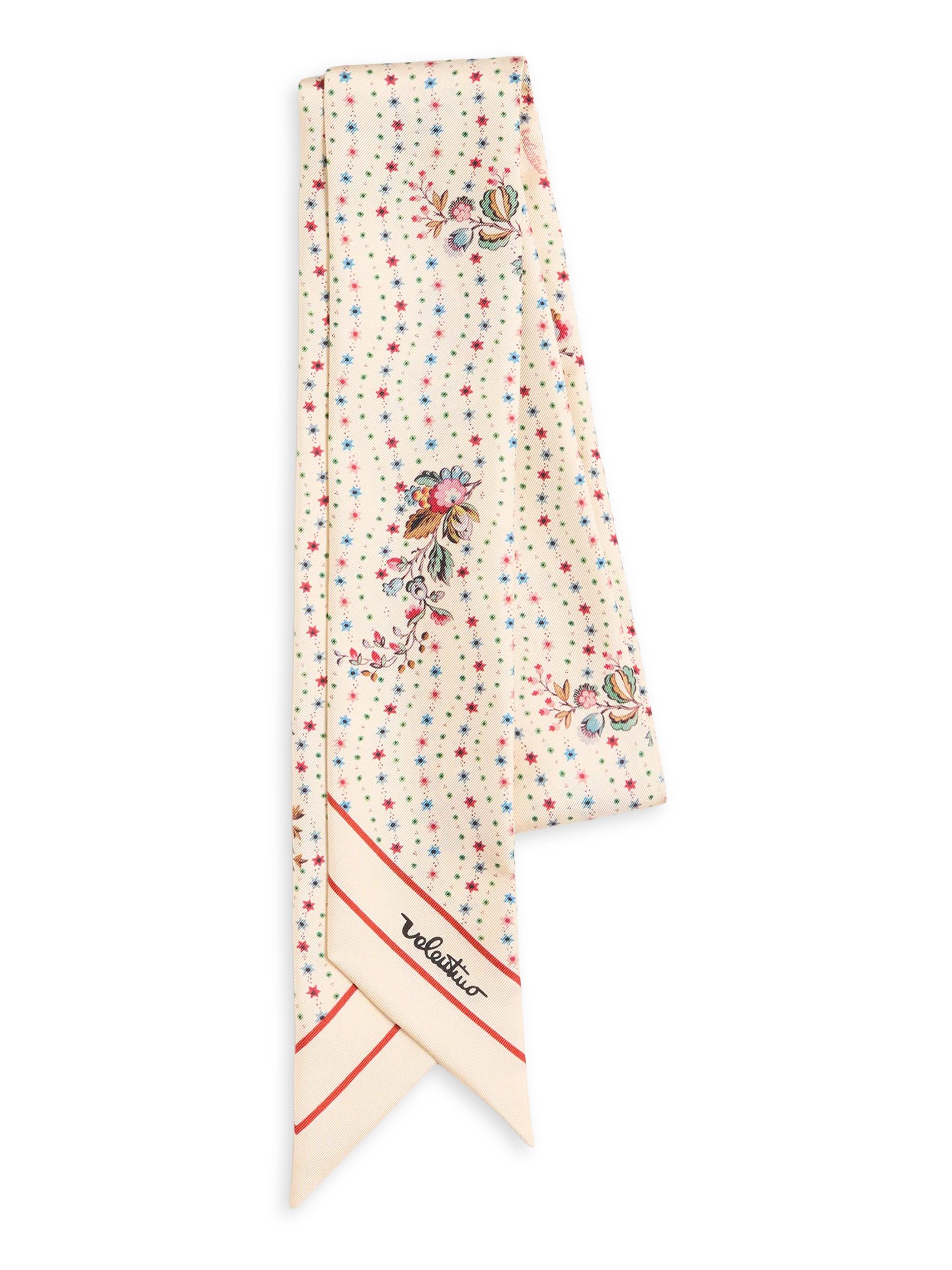 Valentino Garavani Women's Papier Floreal Silk Bandeau Scarf - Butter