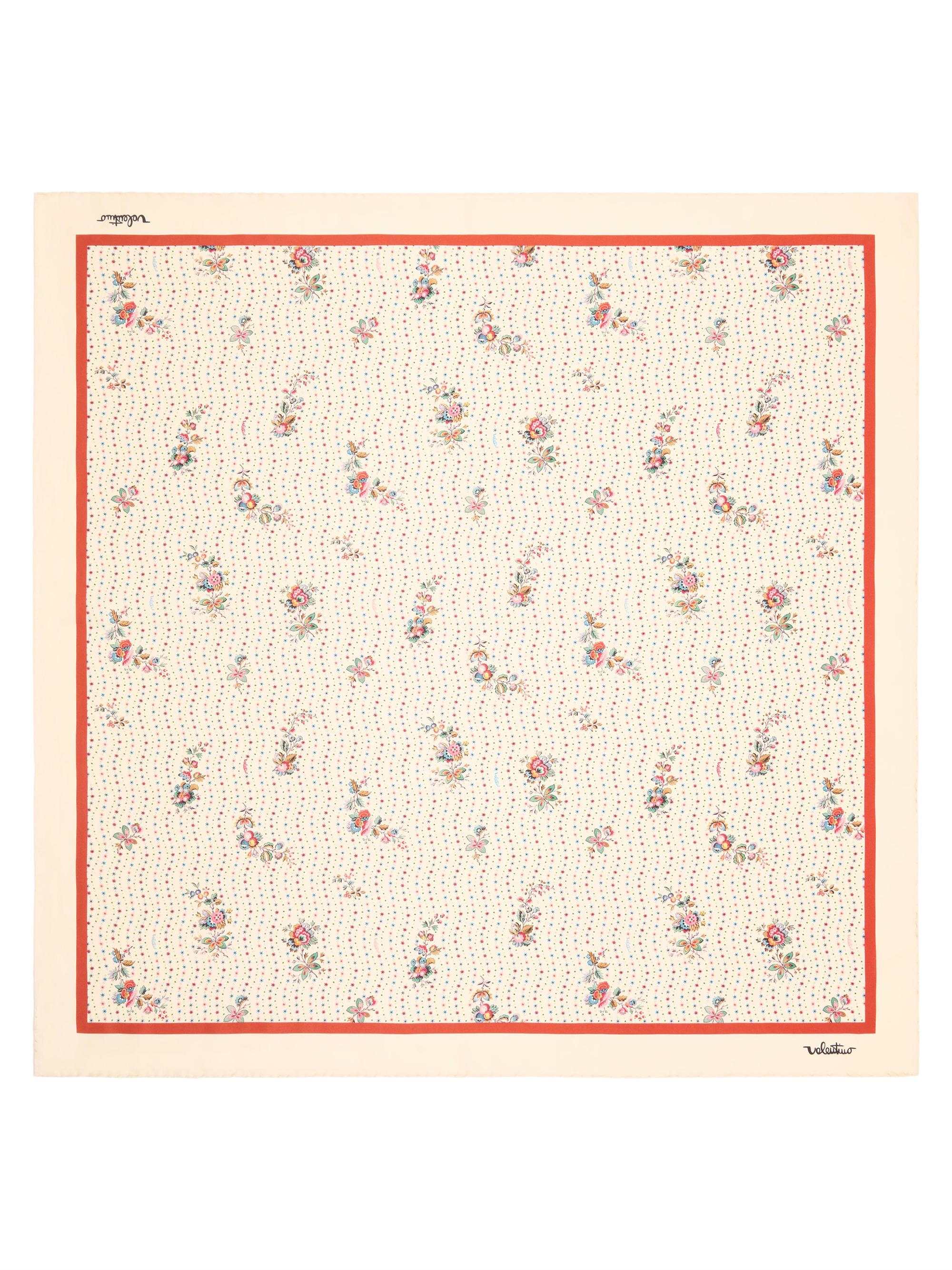 Valentino Garavani Women's Papier Floreal Silk Scarf - Butter