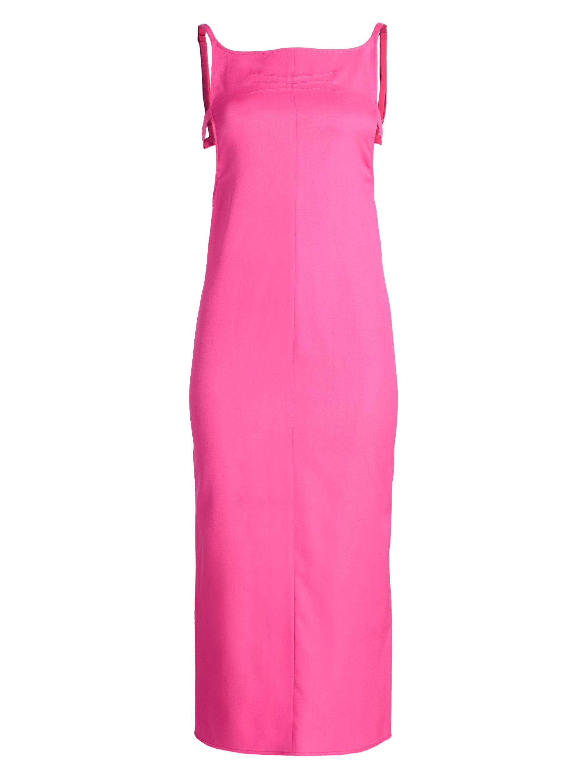 The Attico Women's Virgin Wool Sheath Midi-Dress - Neon Pink