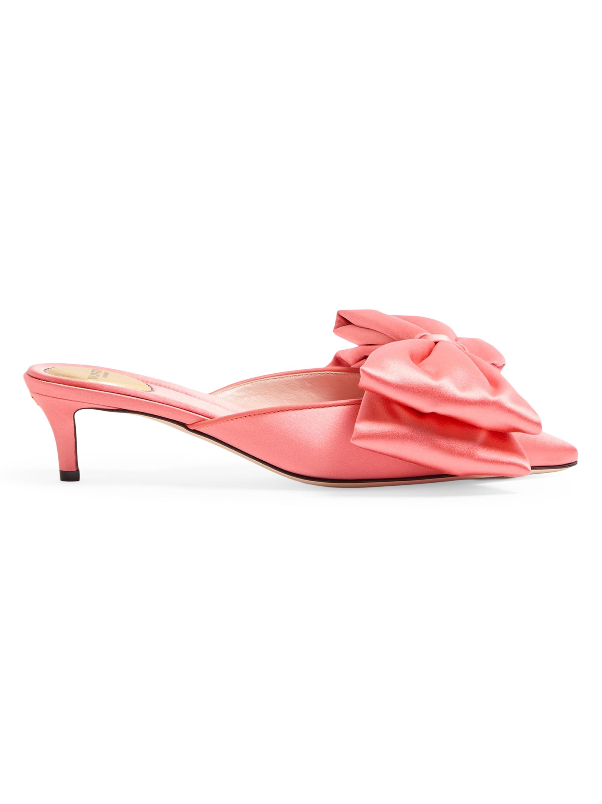 Valentino Garavani Women's Yolande 45MM Satin Mules - Salmon