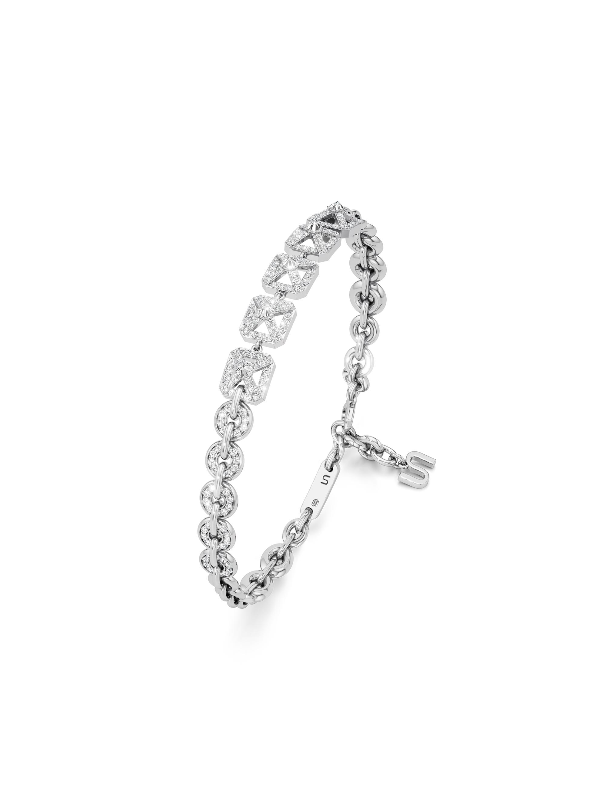 Unsaid Women's Armor 18K White Gold & 1.01 TCW Lab-Grown Diamond Bracelet - White Gold