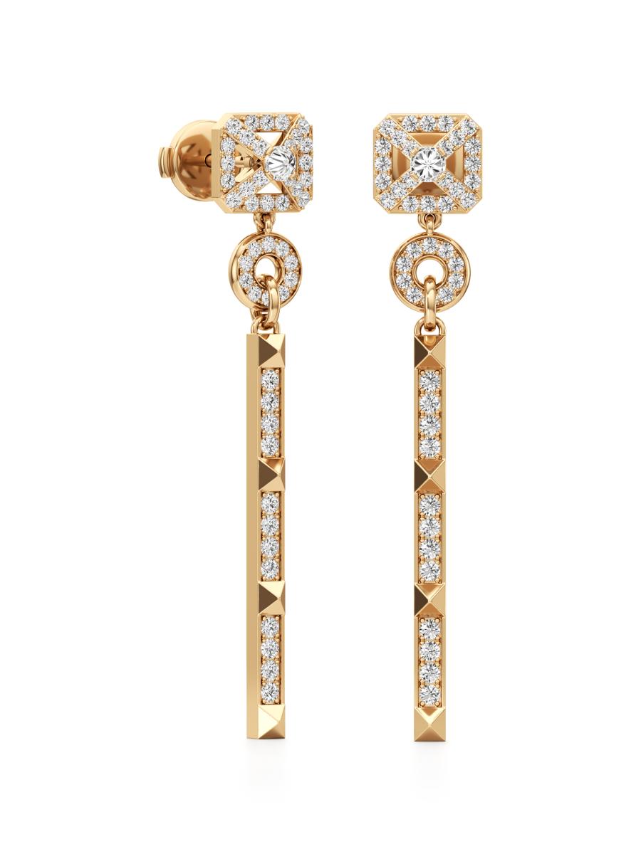 Unsaid Women's Armor 18k Yellow Gold & 0.56 Tcw Lab-grown Diamond Drop Earrings