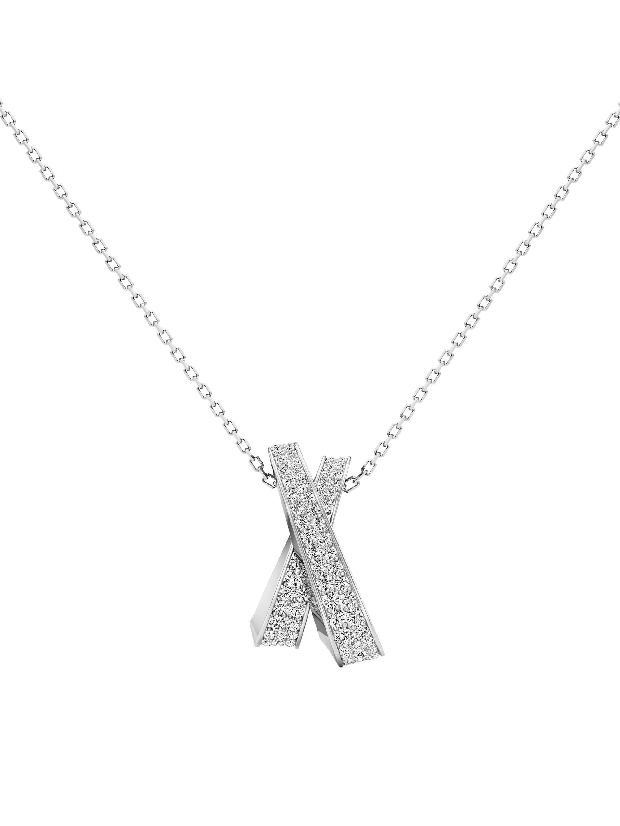 Unsaid Women's Infinite 18K White Gold & 0.83 TCW Lab-Grown Diamond Pendant Necklace - White Gold