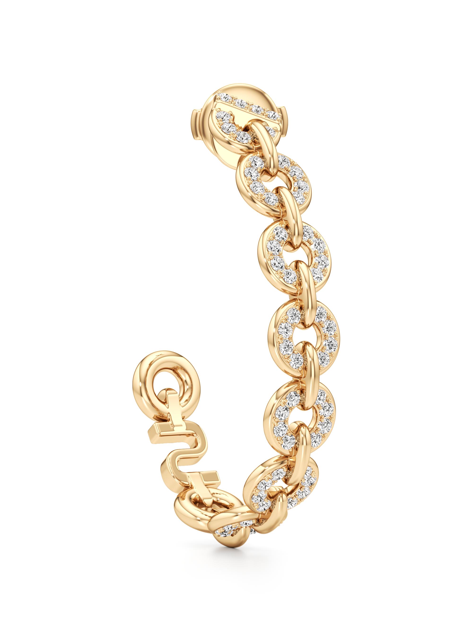 Unsaid Women's Armor 18K Yellow Gold & 0.39 TCW Lab-Grown Diamond Hoop Earrings - Yellow Gold