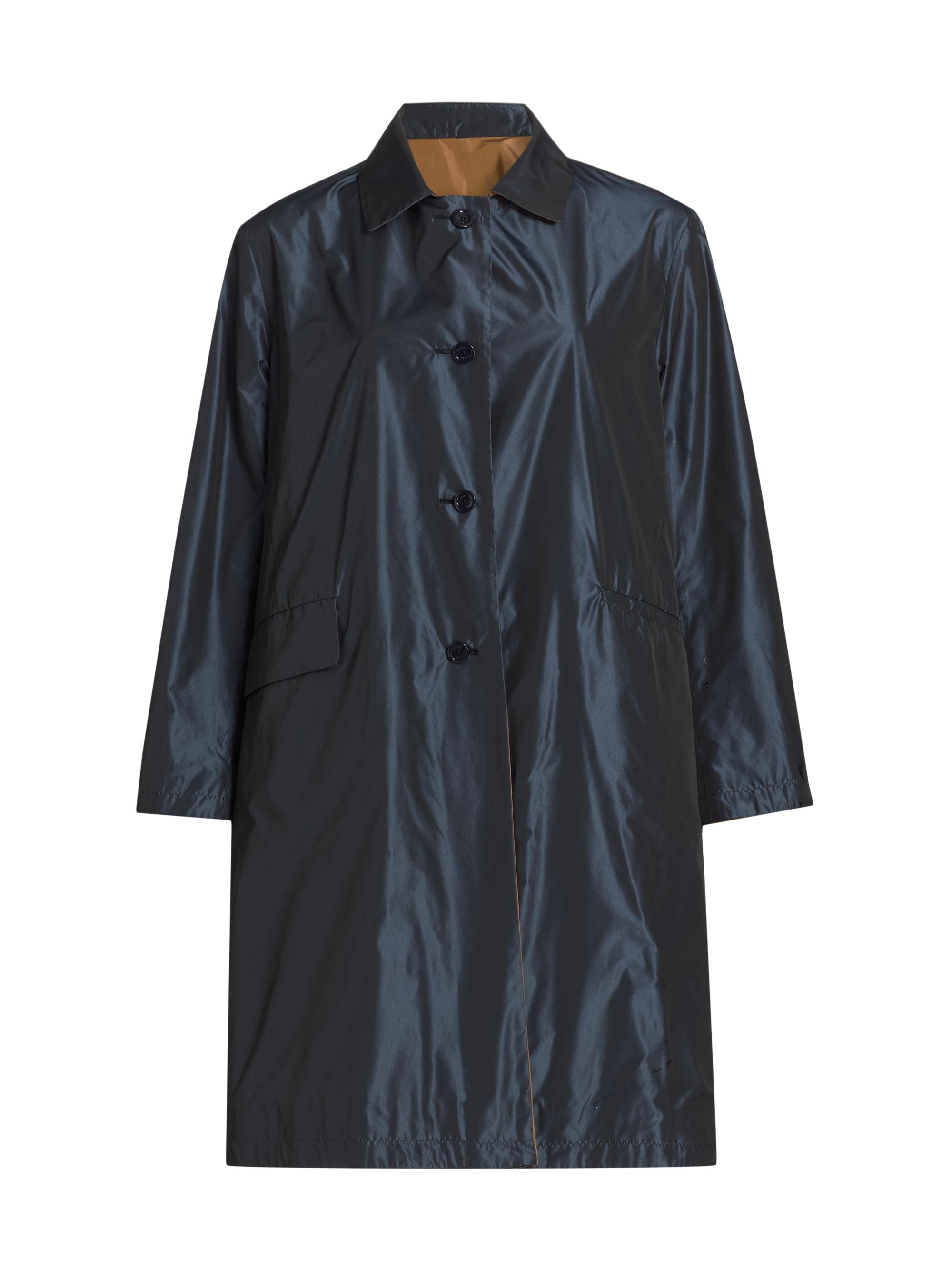 Herno Women's Techno Taffeta Reversible Oversized Topper Coat - Navy Tobacco