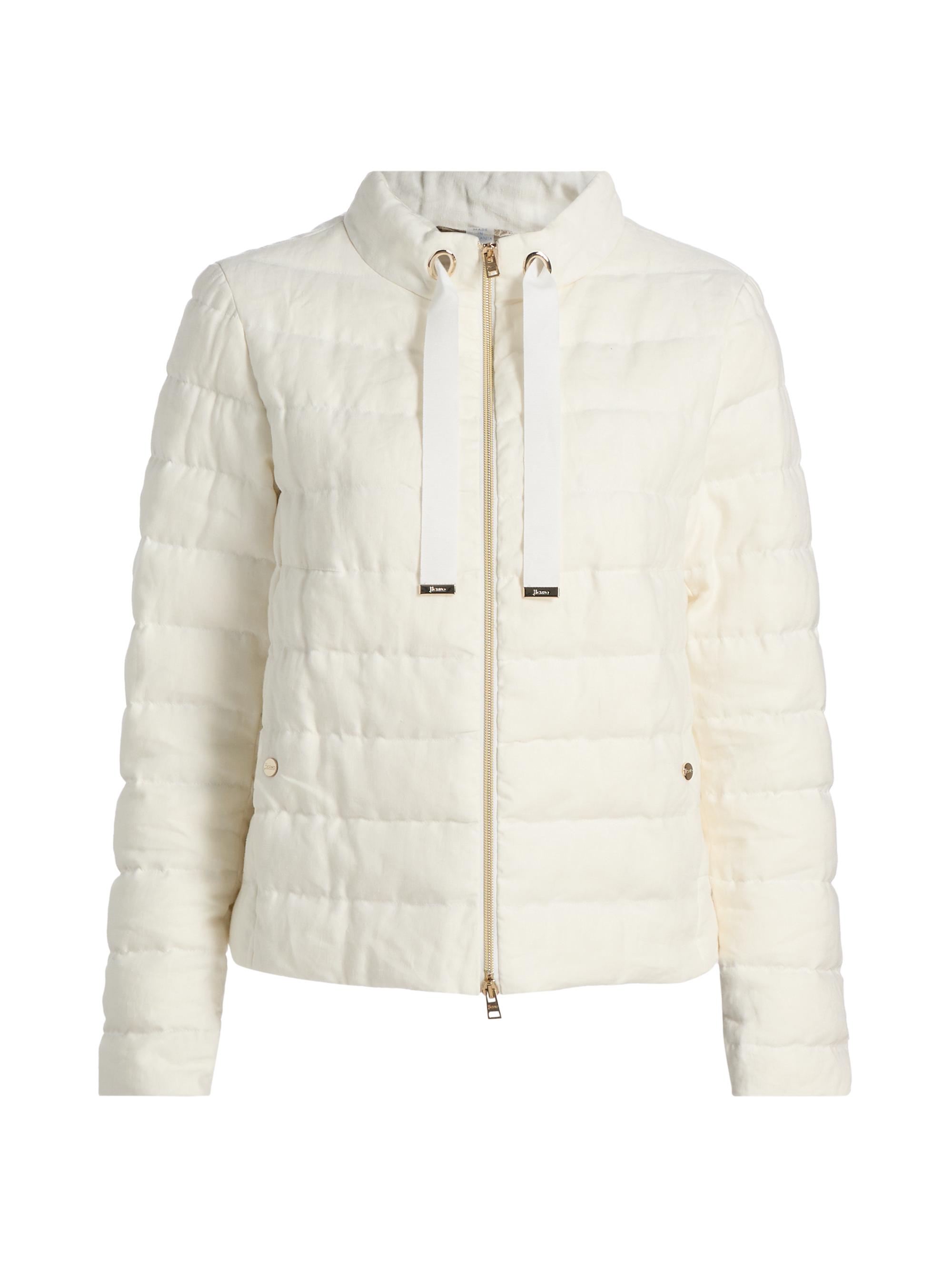 Herno Women's New Lined Quilted Short Jacket - White