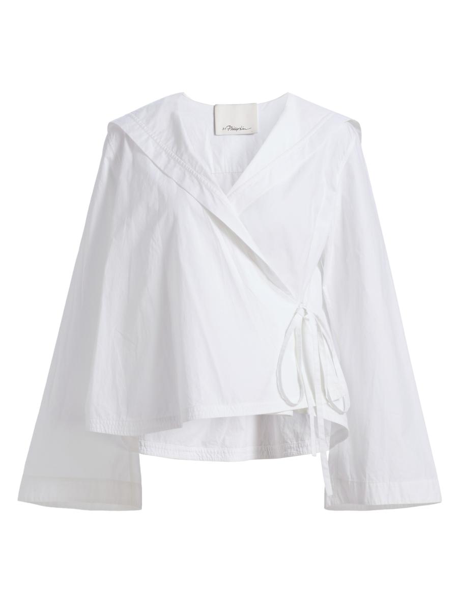 3.1 Phillip Lim Sailor Cotton Wrap Shirt | Saks Fifth Avenue