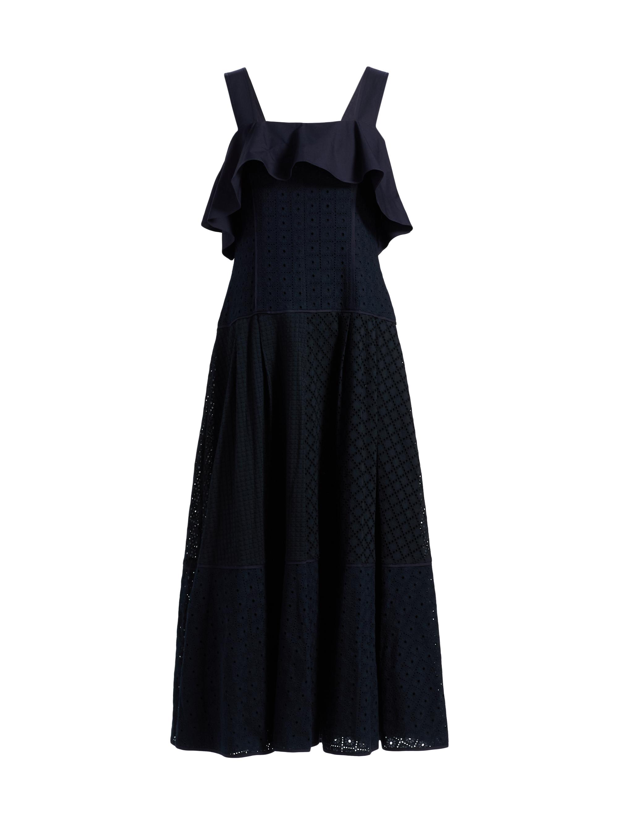 3.1 Phillip Lim Women's Broderie Anglaise Patchwork Midi-Dress - Midnight