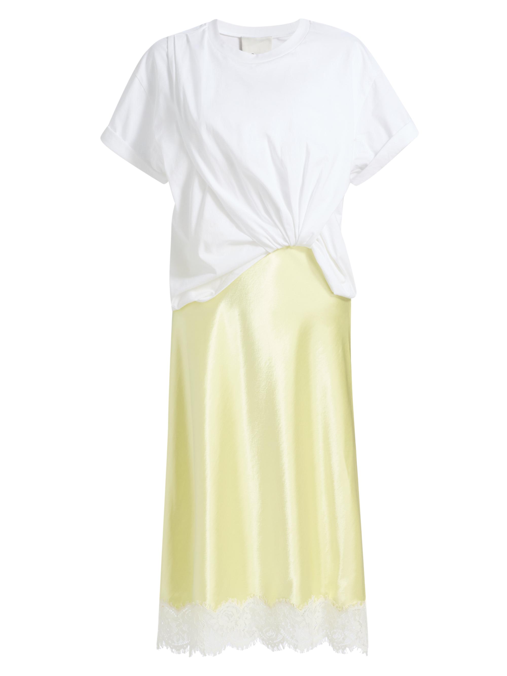 3.1 Phillip Lim Women's Layered T-Shirt & Slip Combo Midi-Dress - White Yuzu