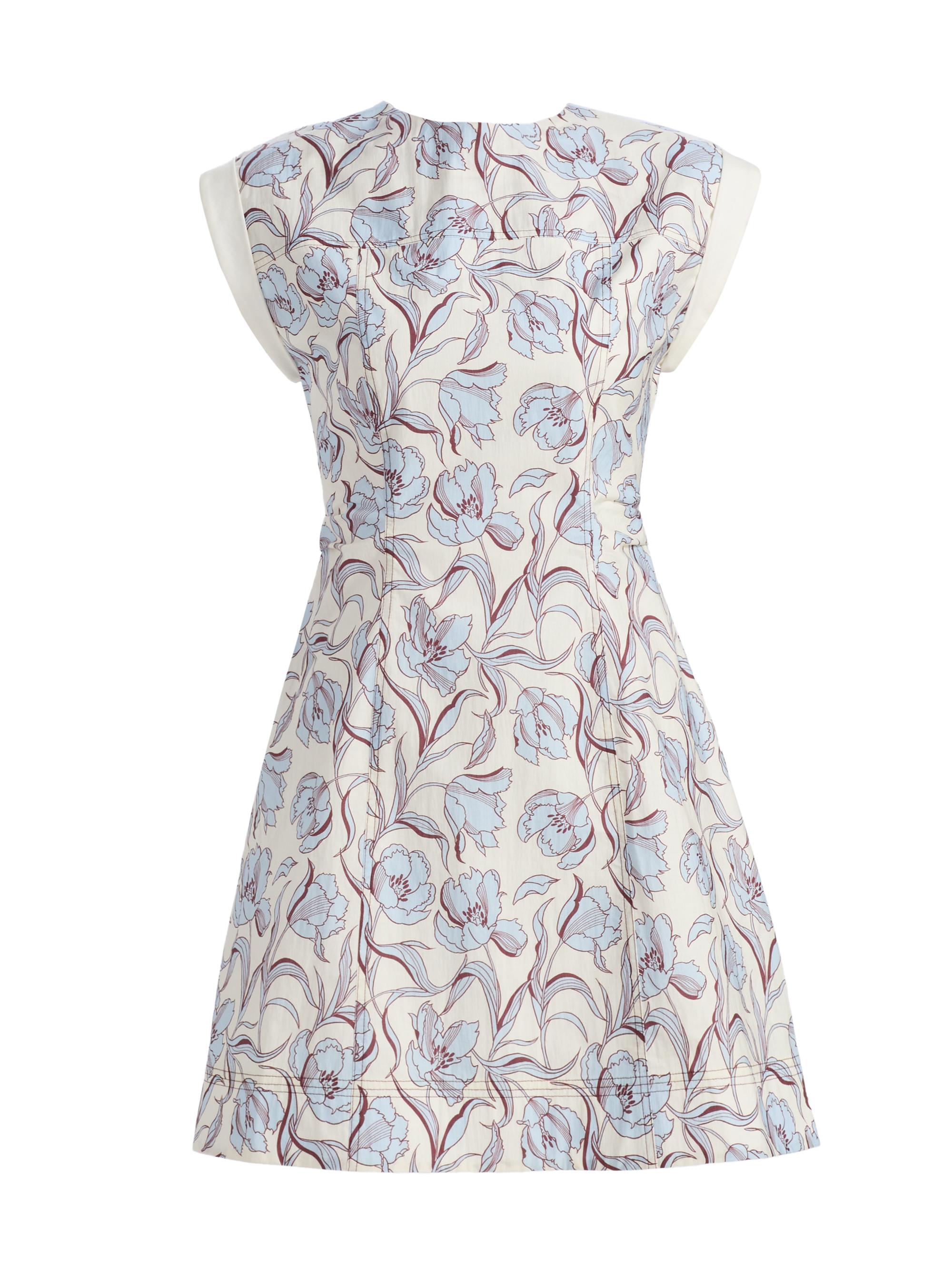 3.1 Phillip Lim Women's Floral Back-Tie Minidress - Sky Blue Multi