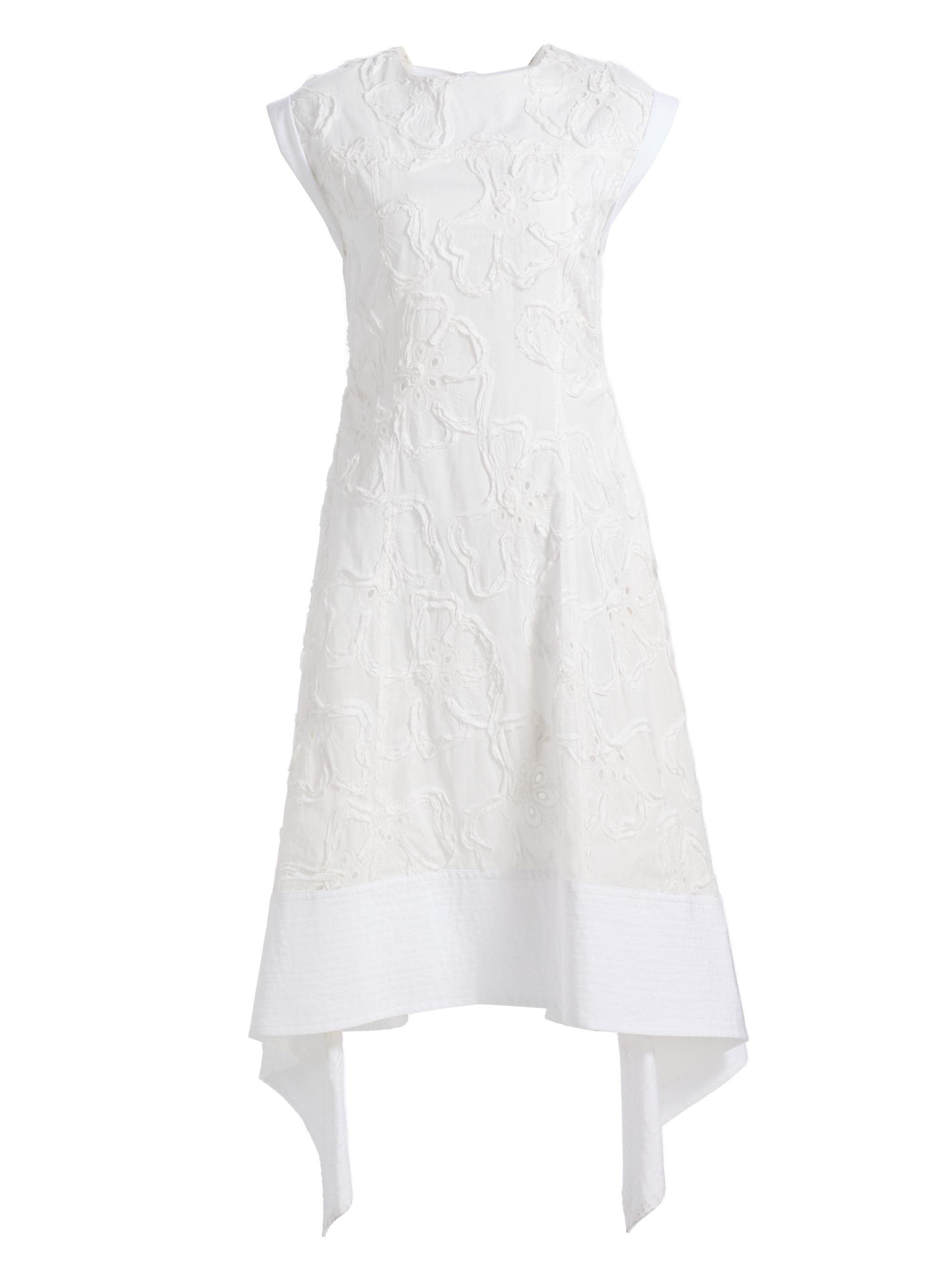 3.1 Phillip Lim Women's 3D Floral-Embroidered Belted Midi-Dress - White