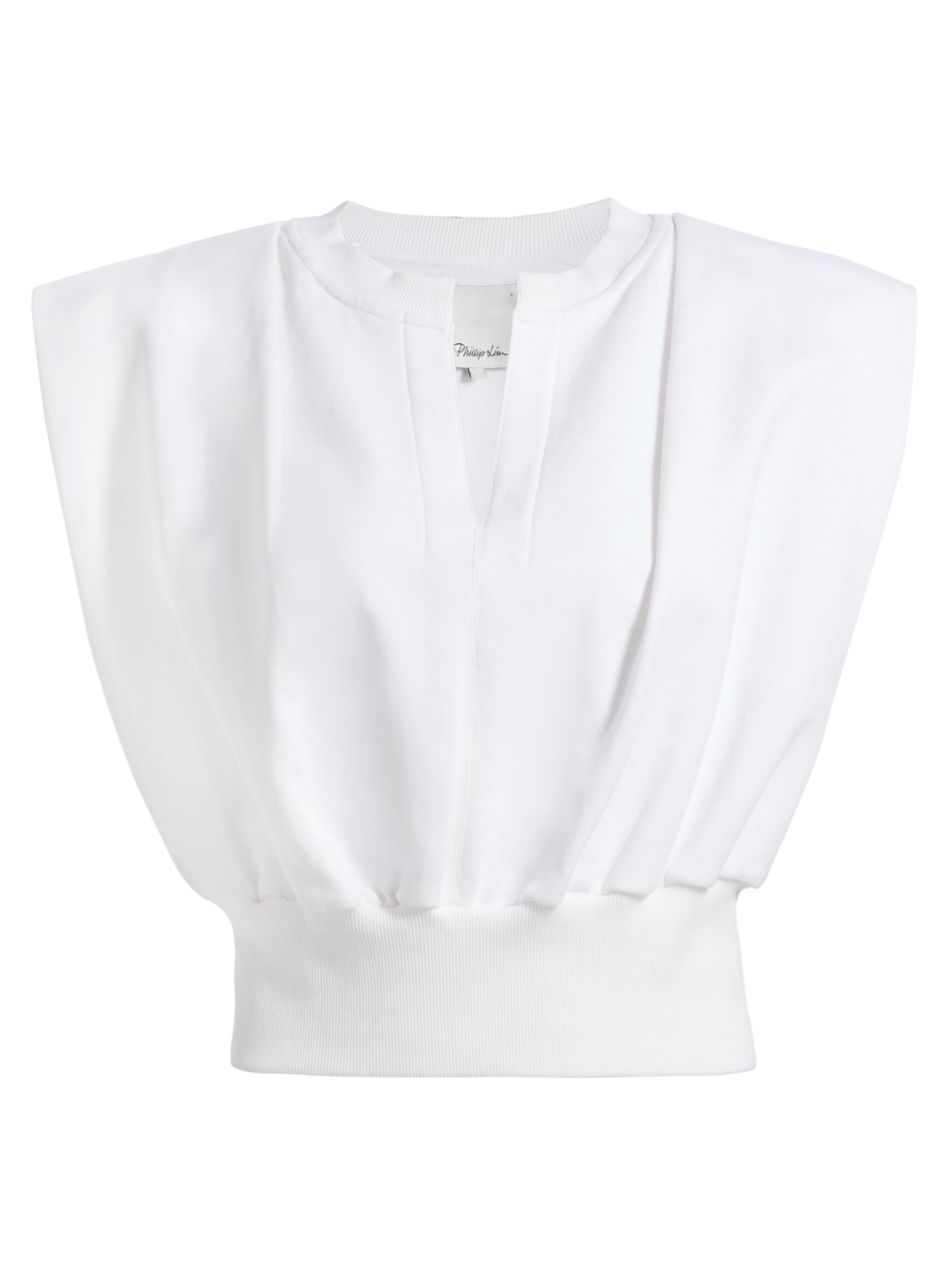 3.1 Phillip Lim Women's Draped Sleeveless French Terry Top - Tofu