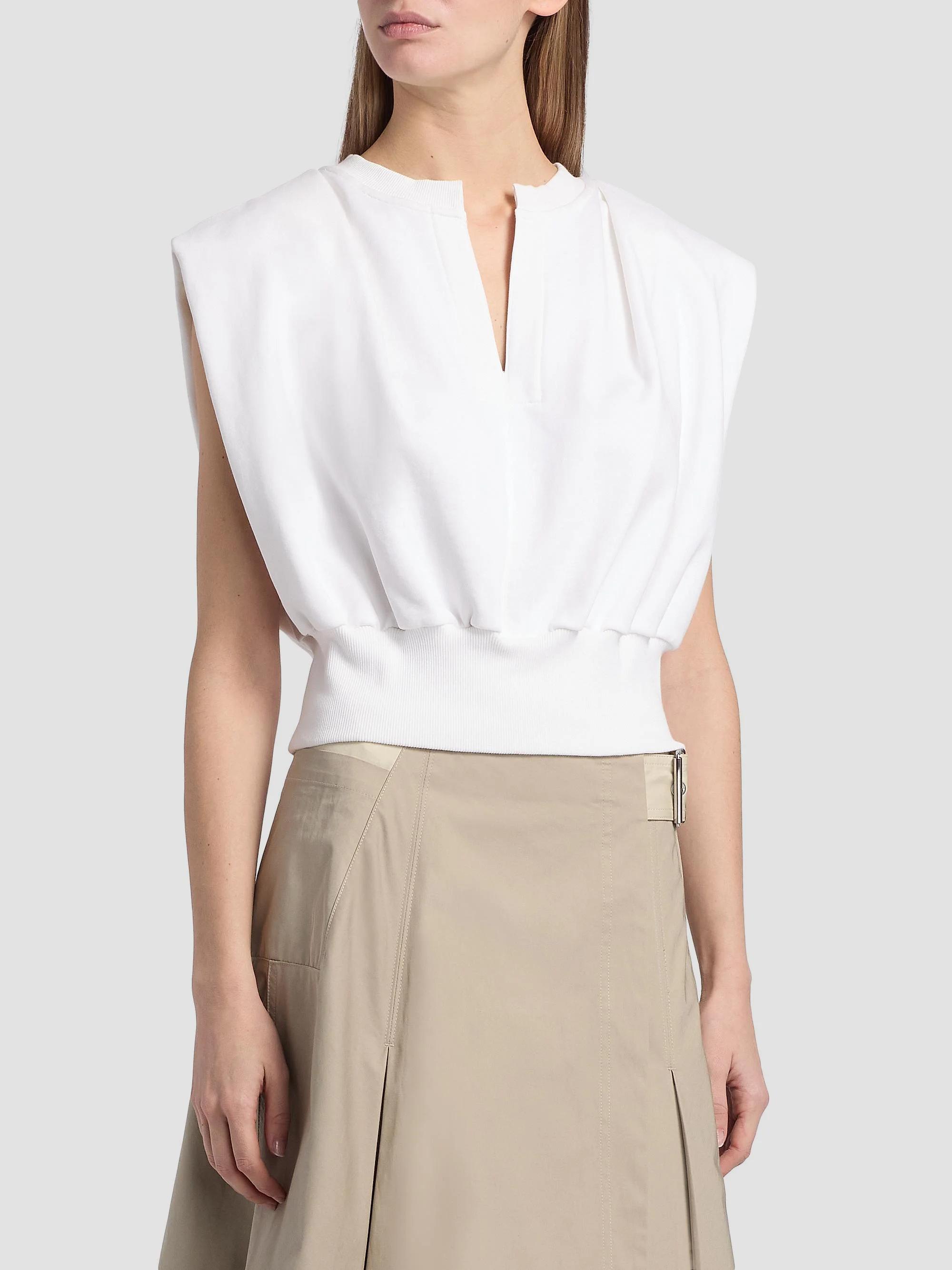 3.1 Phillip Lim Draped Sleeveless French Terry Top | Saks Fifth Avenue
