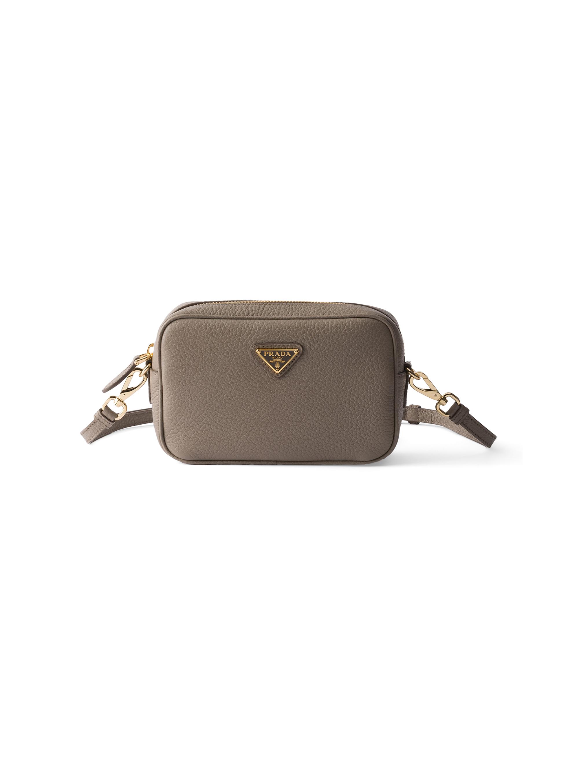 Prada Women's Leather Mini Shoulder Bag - Grey