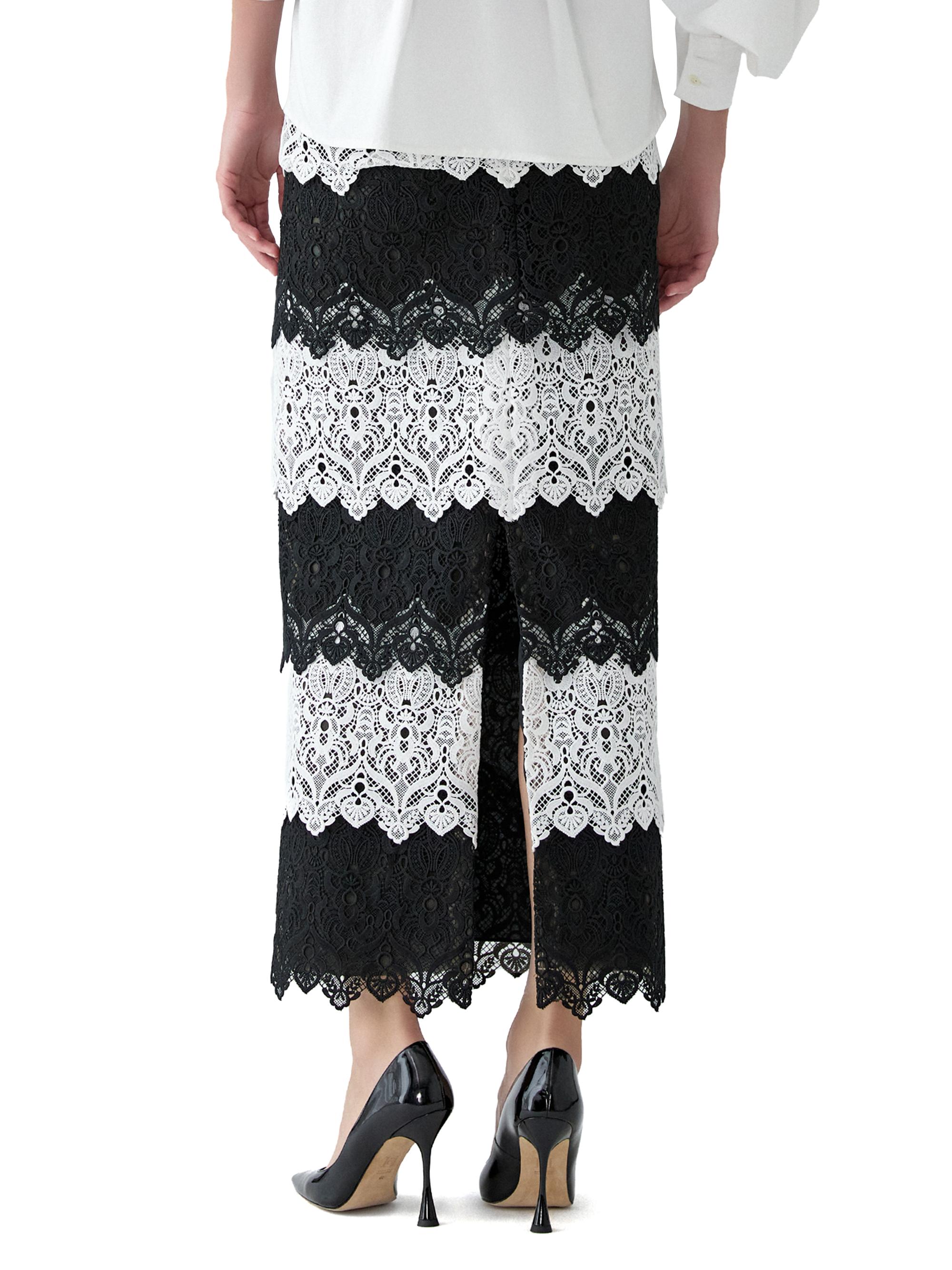 Carolina Herrera Striped Lace Maxi Pencil Skirt | Saks Fifth Avenue