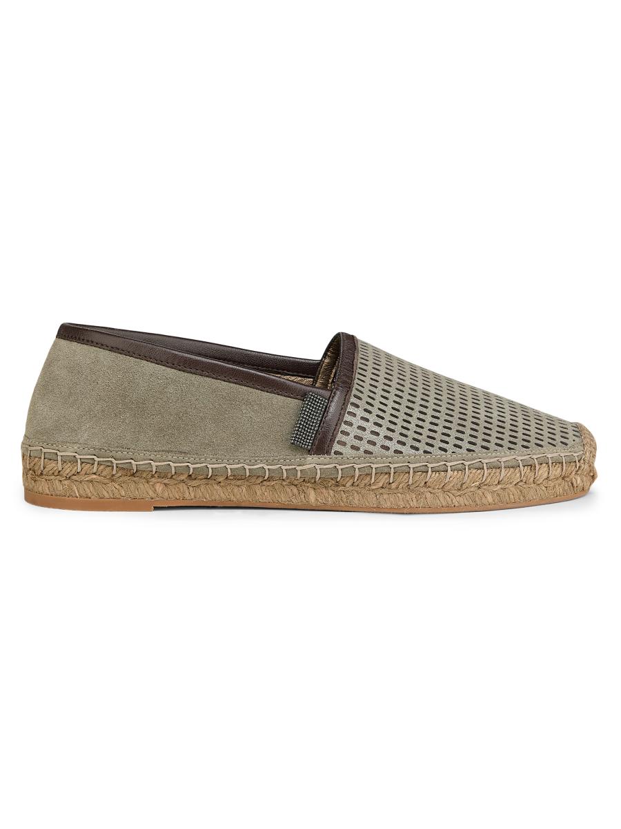 Brunello Cucinelli Textured Suede Espadrilles | Saks Fifth Avenue