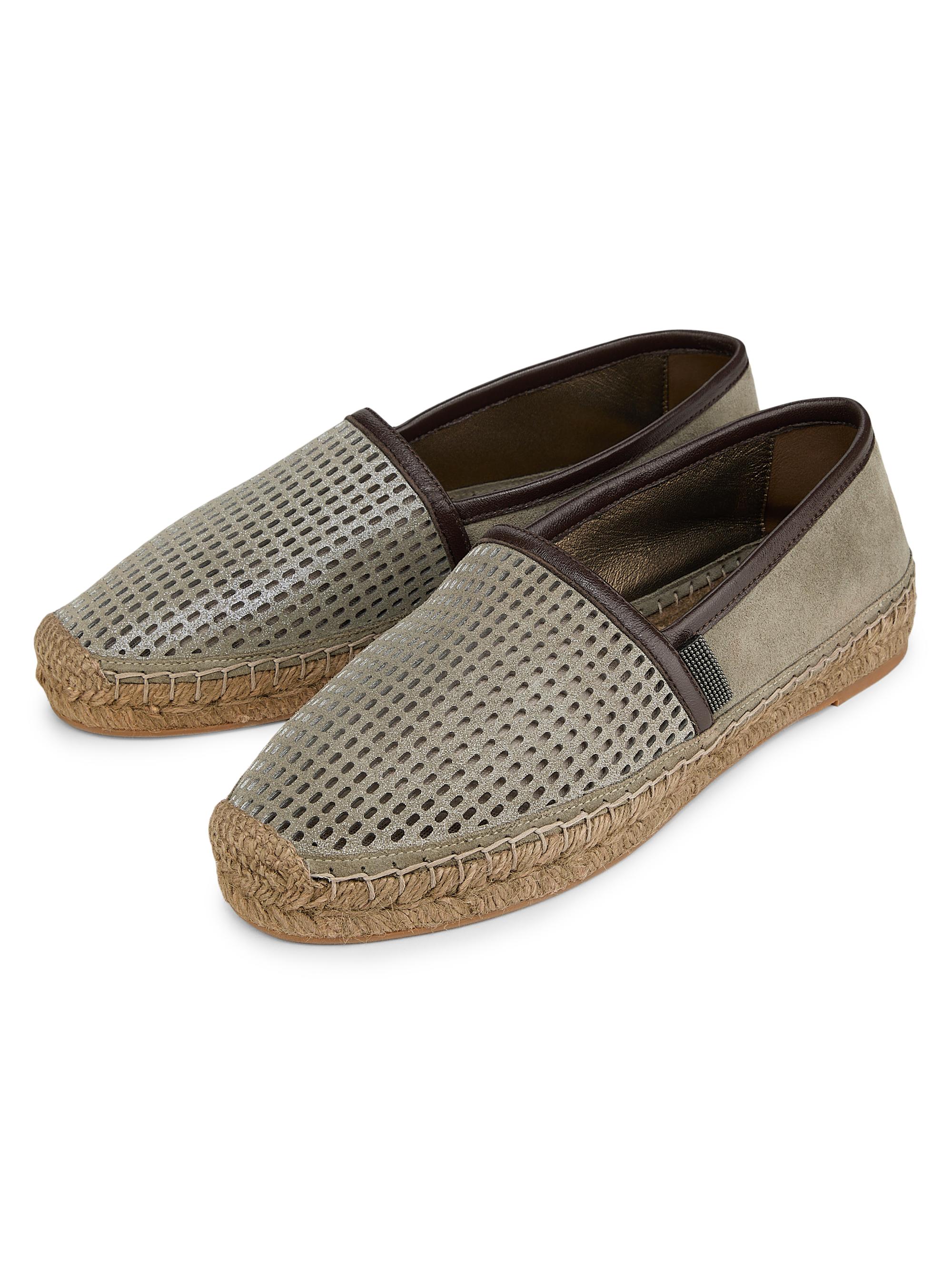 Brunello Cucinelli Textured Suede Espadrilles | Saks Fifth Avenue