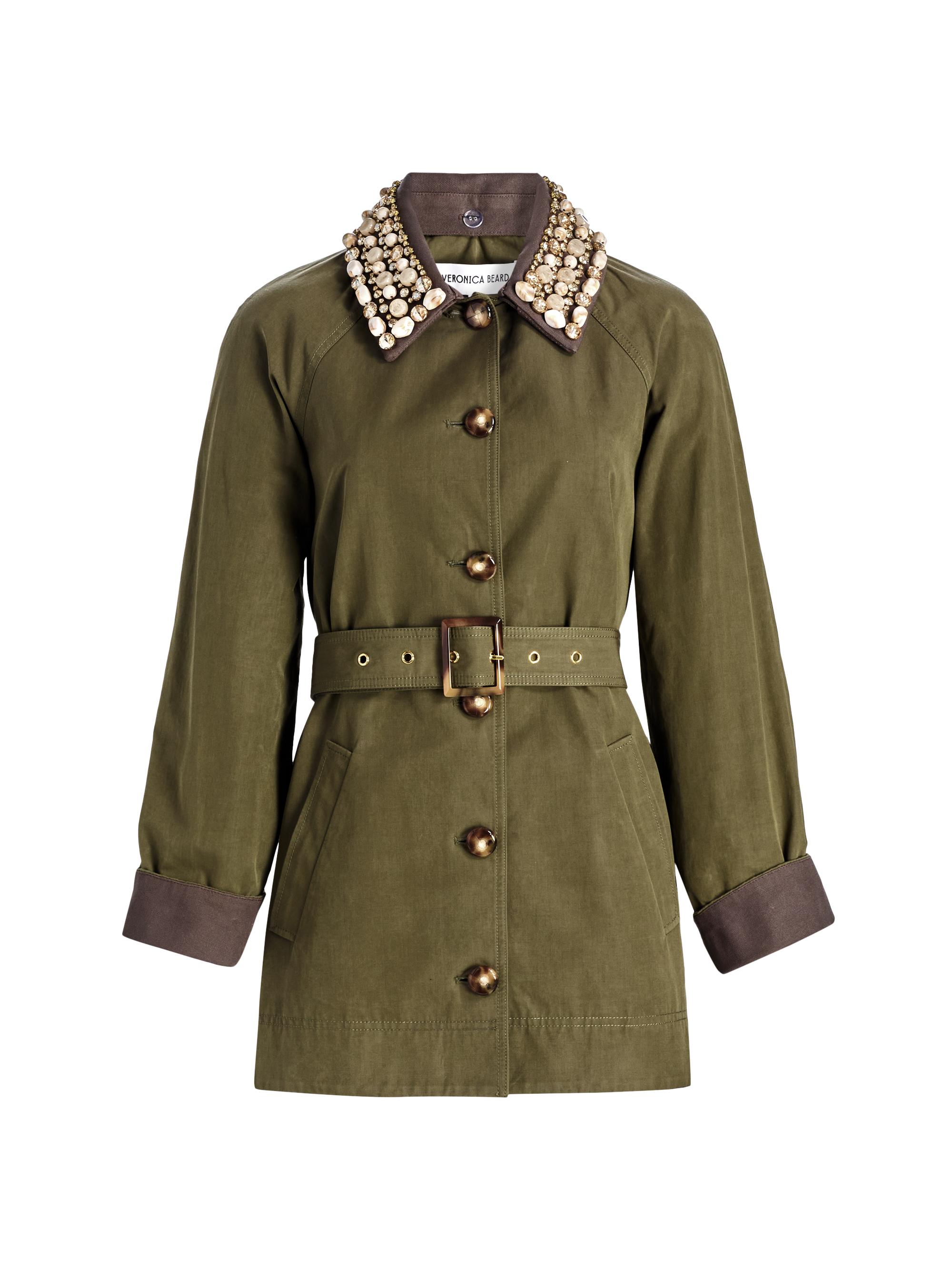 Veronica Beard Women's Langham Belted Dickey Coat - Army