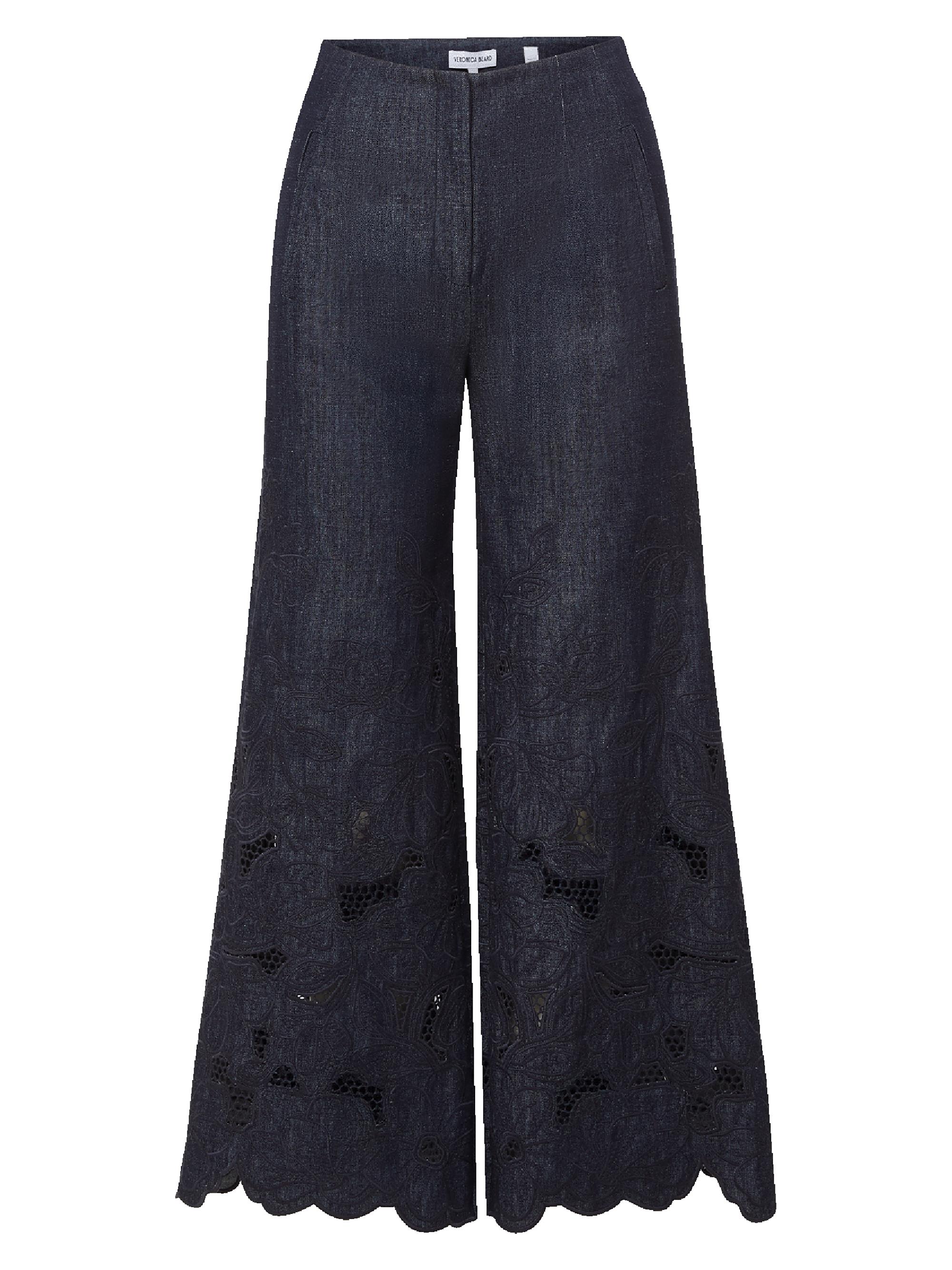 Veronica Beard Aubrie Linen-Blend Straight-Leg Pants | Saks Fifth