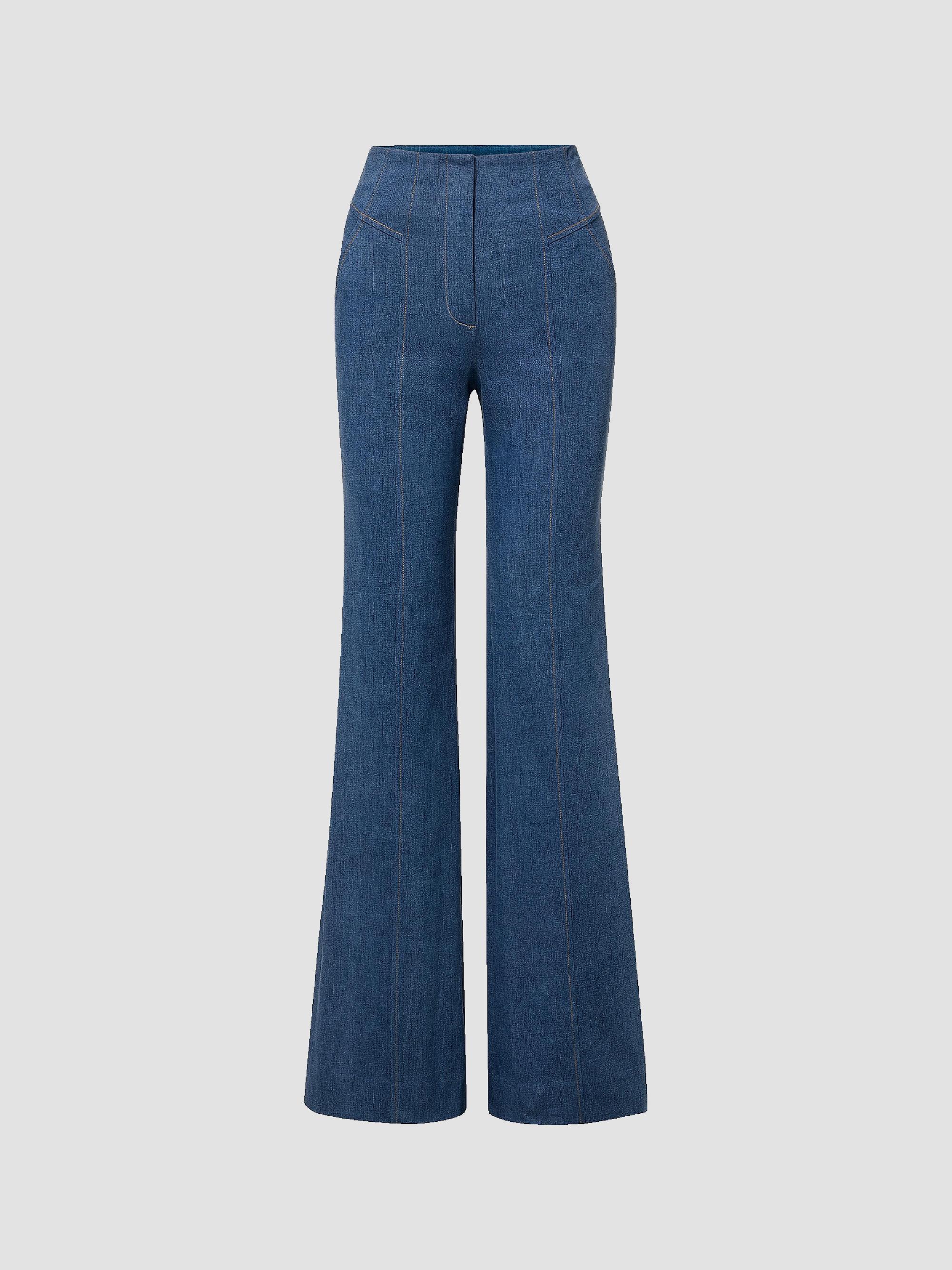 Veronica Beard Women's Frenkle Cotton-Blend Bootcut Pants - Cosmo | Thumbnail 8