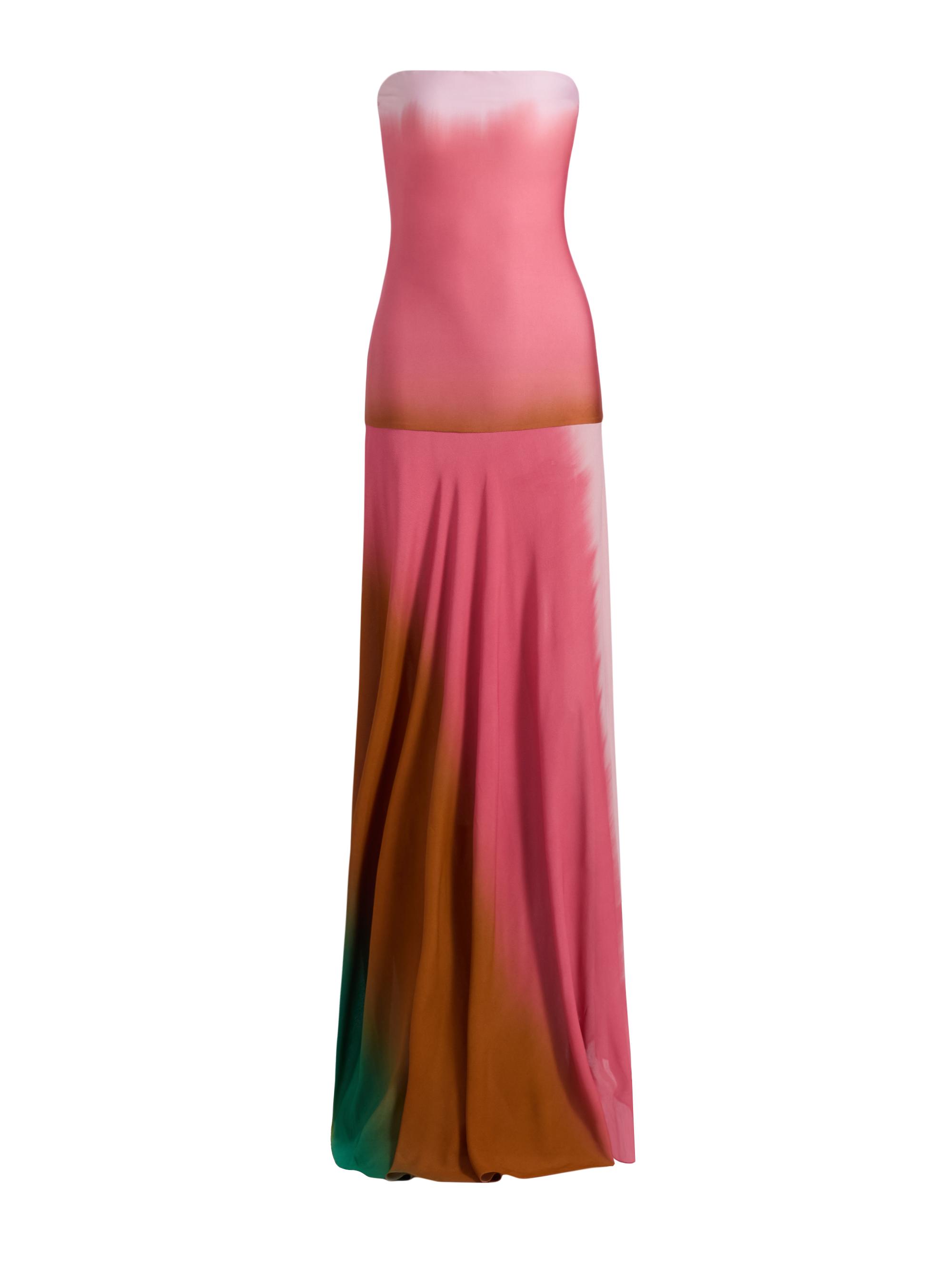 Women's Inari Tie-Dye Crepe Strapless Maxi dress - Oasis