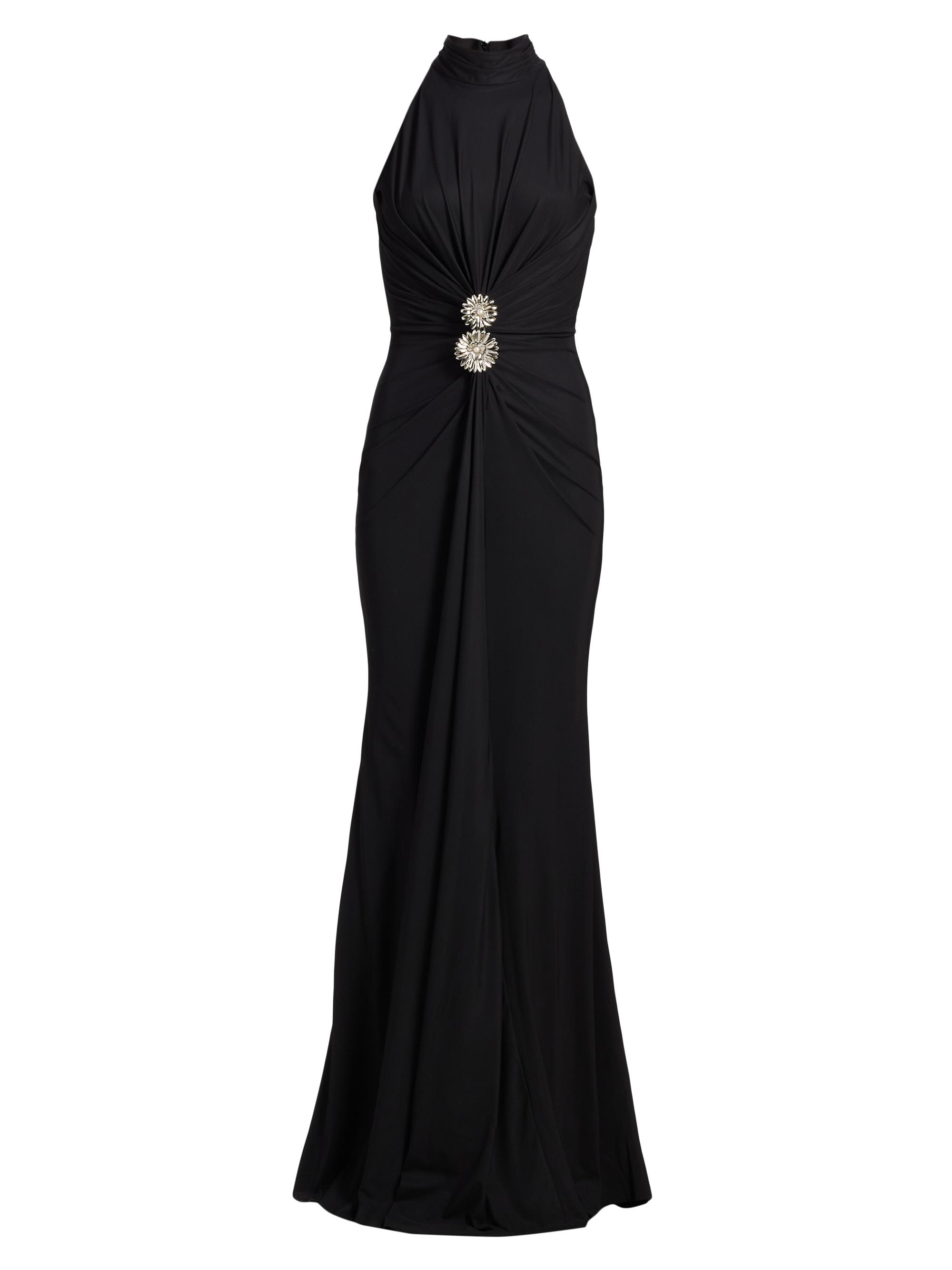 Chiara Boni La Petite Robe Women's Nitsa Gathered Jersey Gown - Black