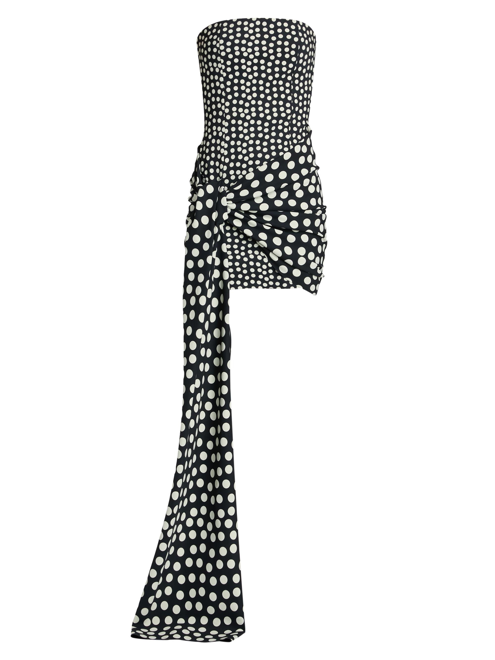Chiara Boni La Petite Robe Women's Gaja Polka Dot Tie-Waist Jersey Minidress - Bette Black