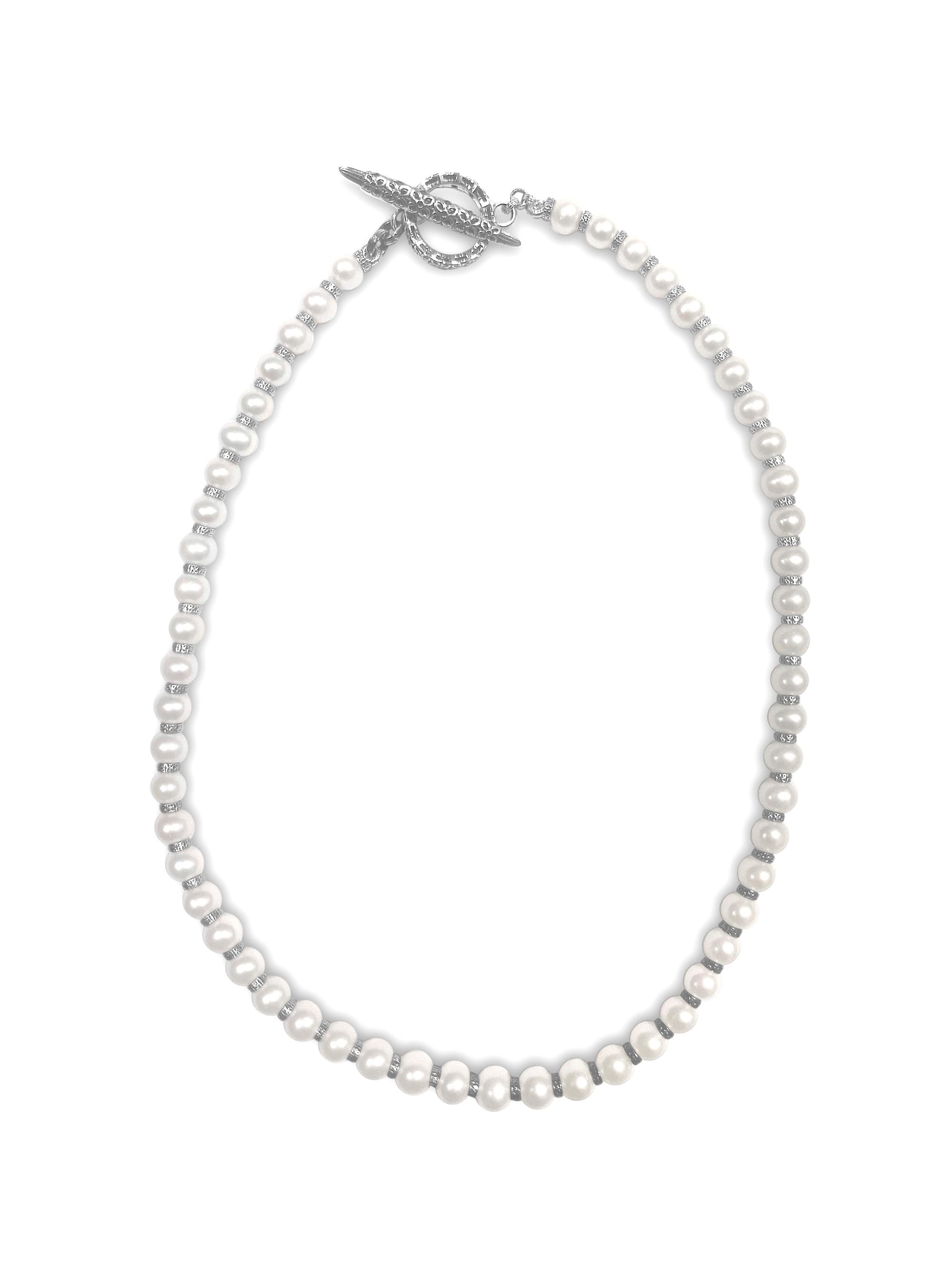 Stephen Dweck Women's Pearlicious Sterling Silver & 7MM Cultured Freshwater Pearl Necklace - Silver