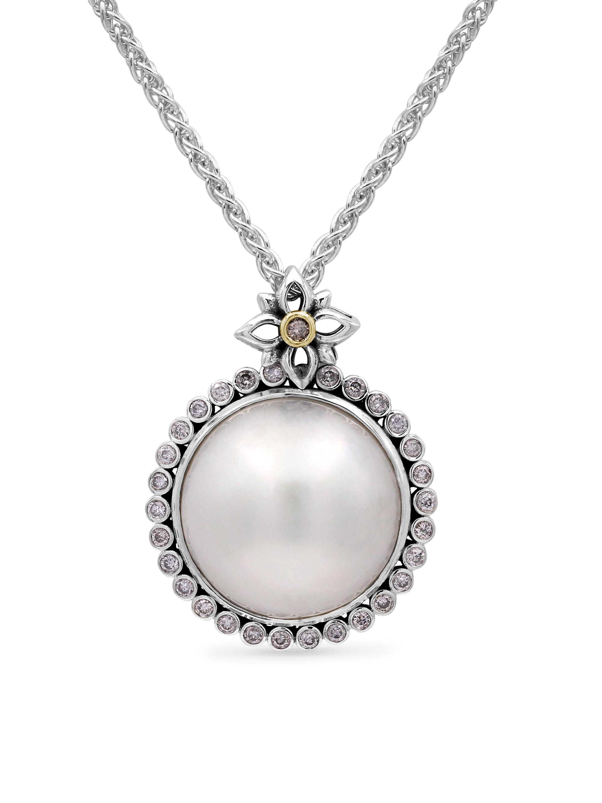 Stephen Dweck Women's Pearlicious Sterling Silver, 18K Yellow Gold & Multi-Gemstone Pendant Necklace - Silver