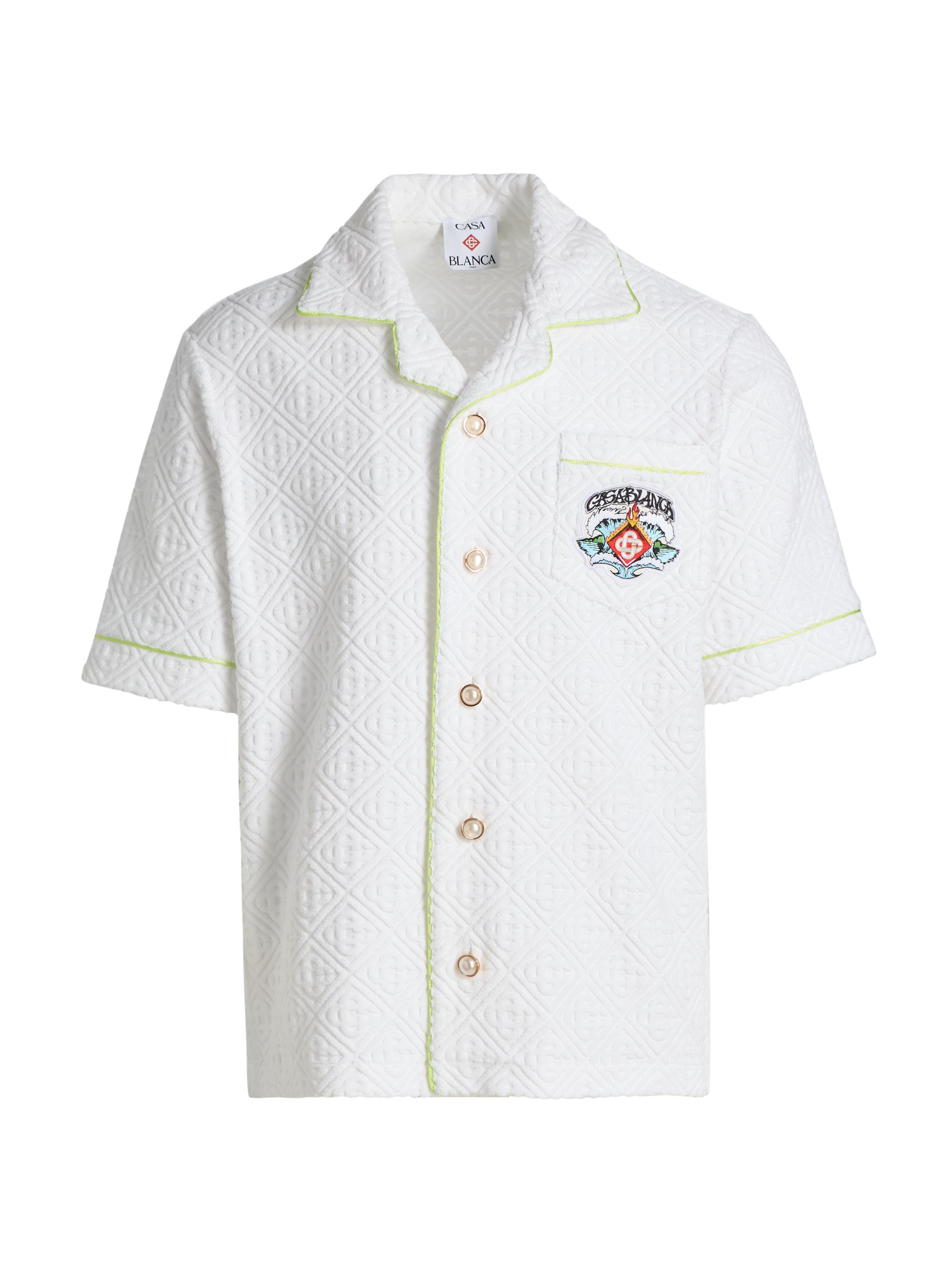 Casablanca Men's Towelling Textured Monogram Shirt - Towelling