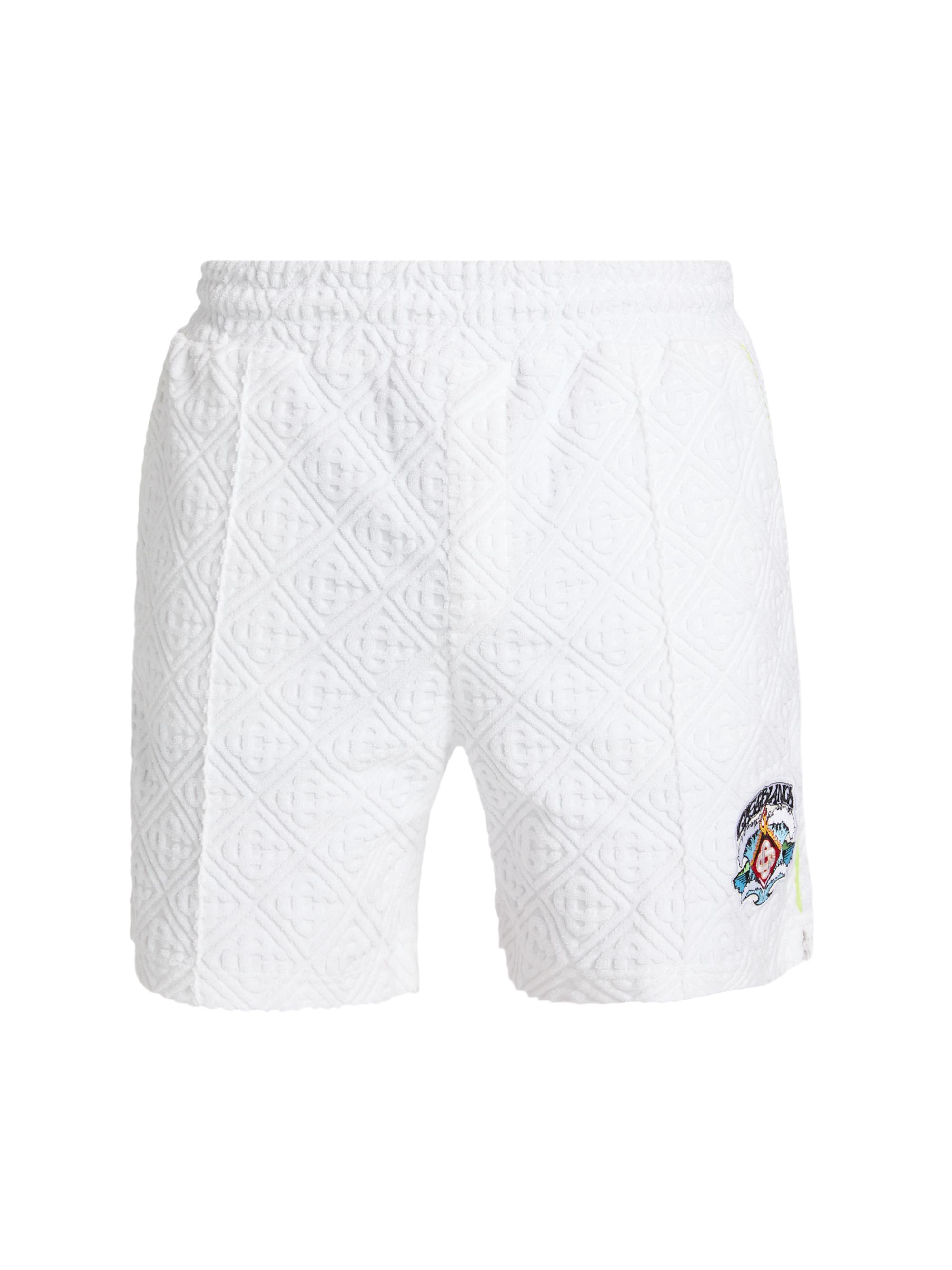Casablanca Men's Towelling Textured Monogram Shorts - Towelling