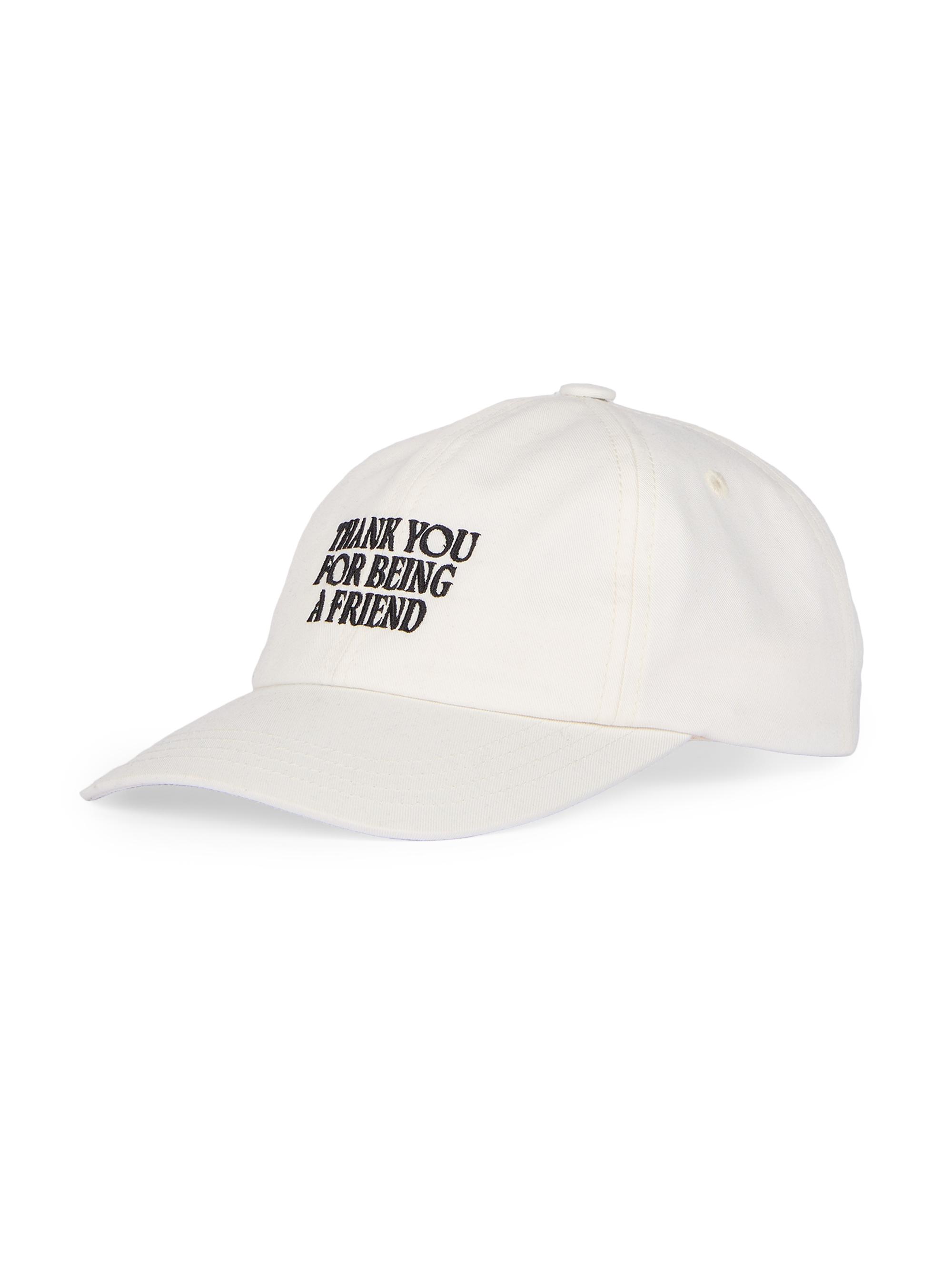 AMI Paris Men's Friend Cotton Baseball Cap - Blanc Creme | Thumbnail 4