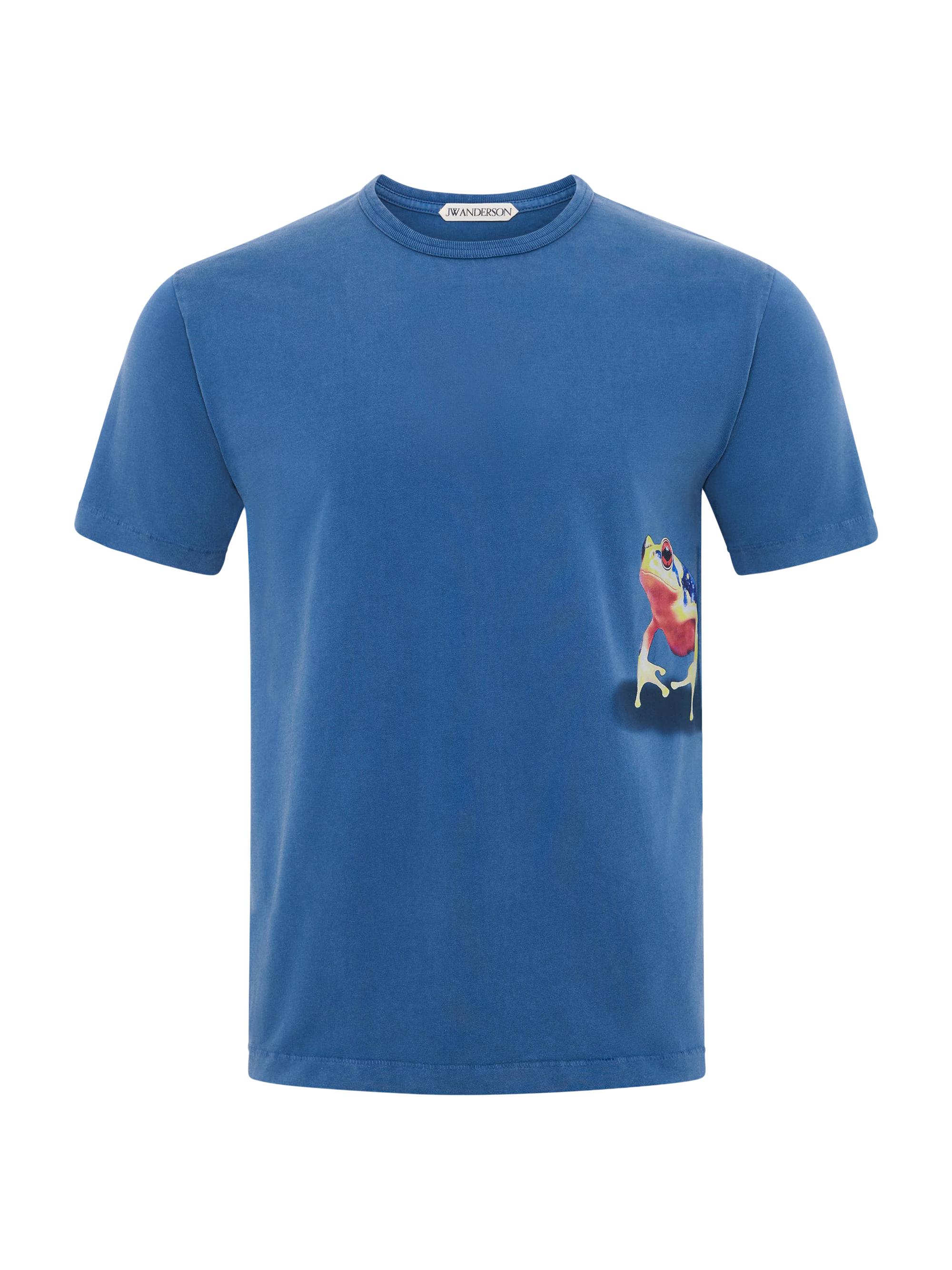 JW Anderson Men's Peeking Frog T-Shirt - Mid Blue