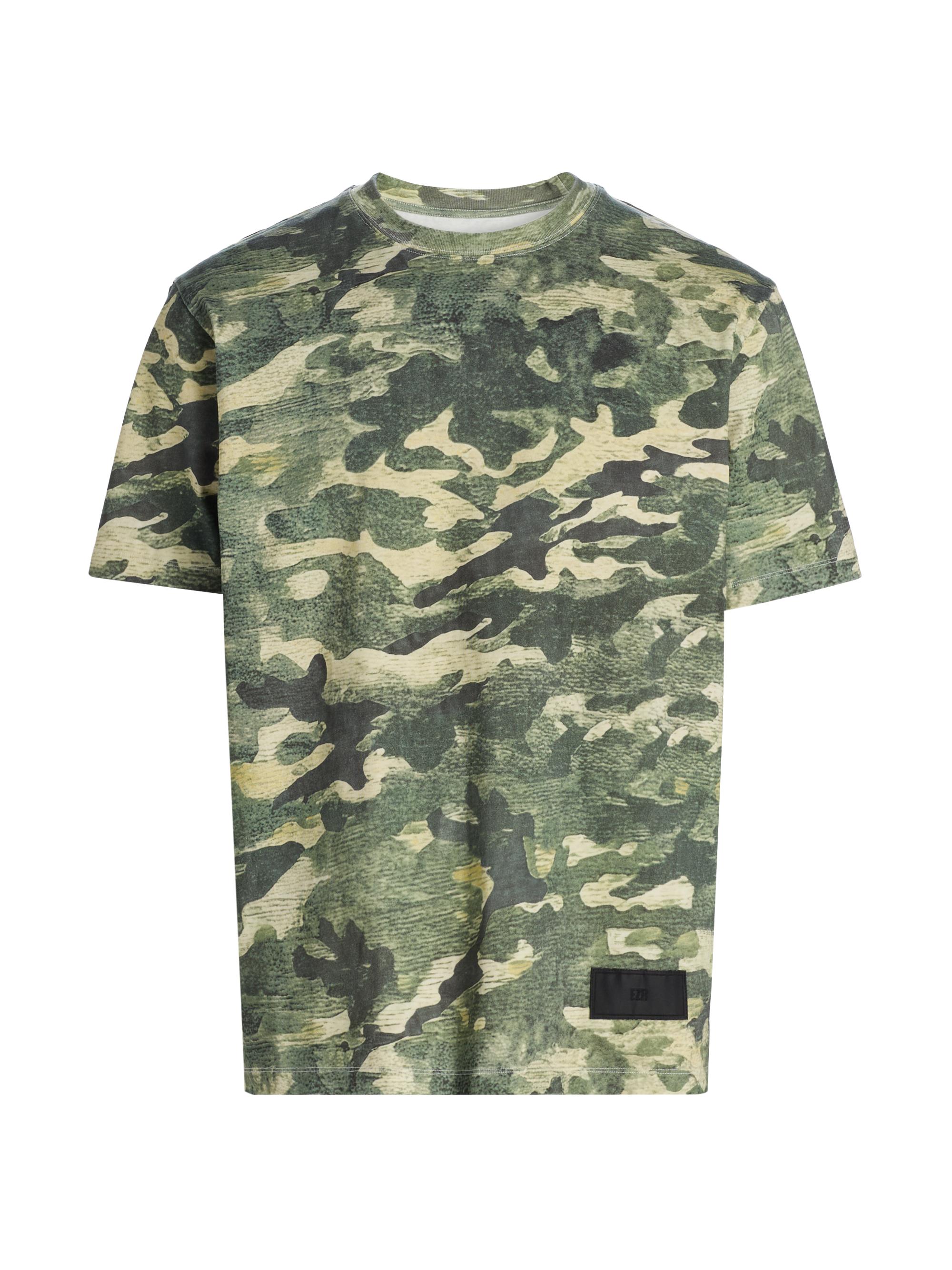 EZR Men's Faded Camouflage Cotton T-Shirt - Camo Faded
