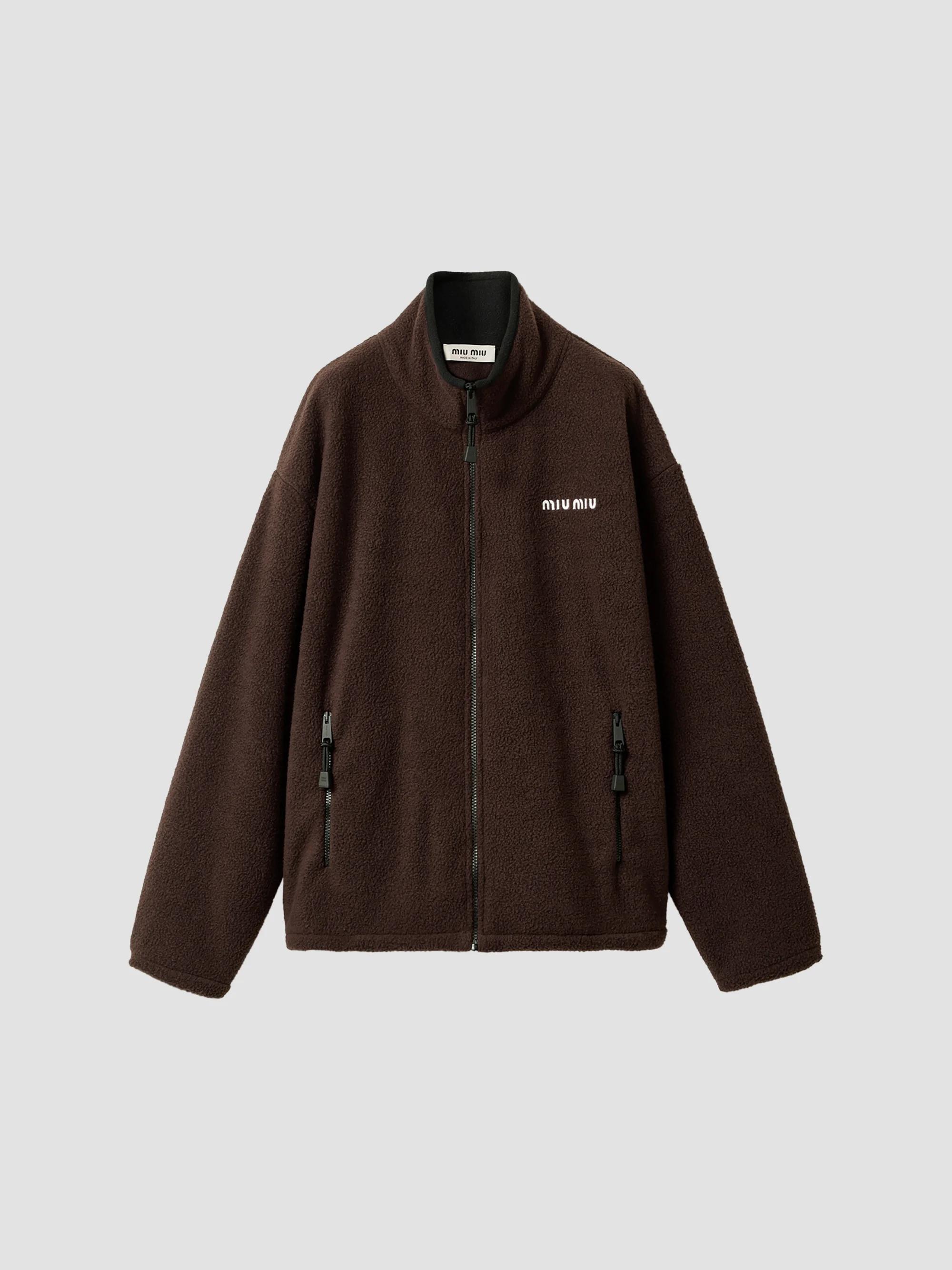 Miu Miu Cotton Fleece Zipper Jacket | Saks Fifth Avenue